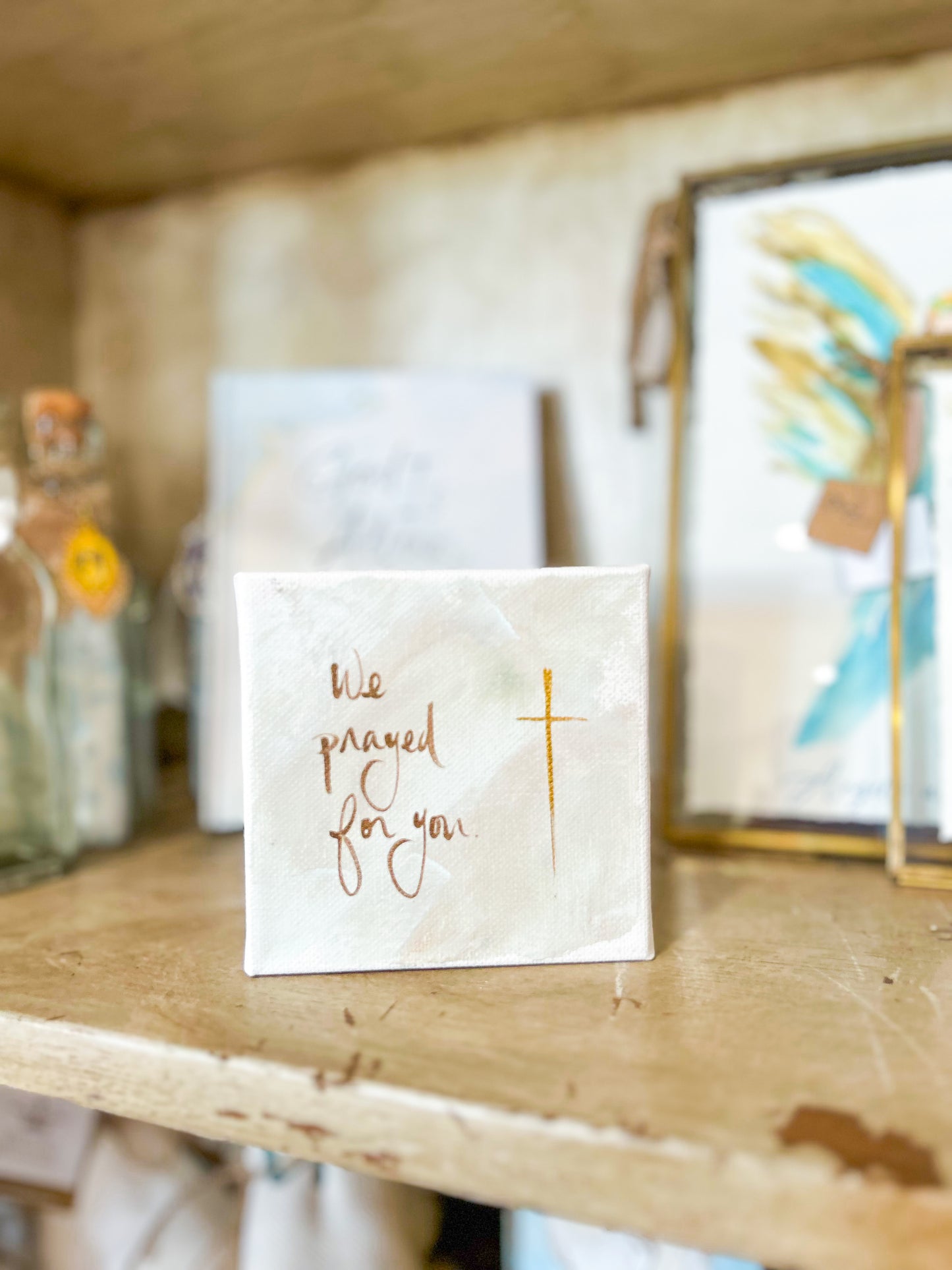 Gospel News 4X4 We Prayed For You Canvas Art