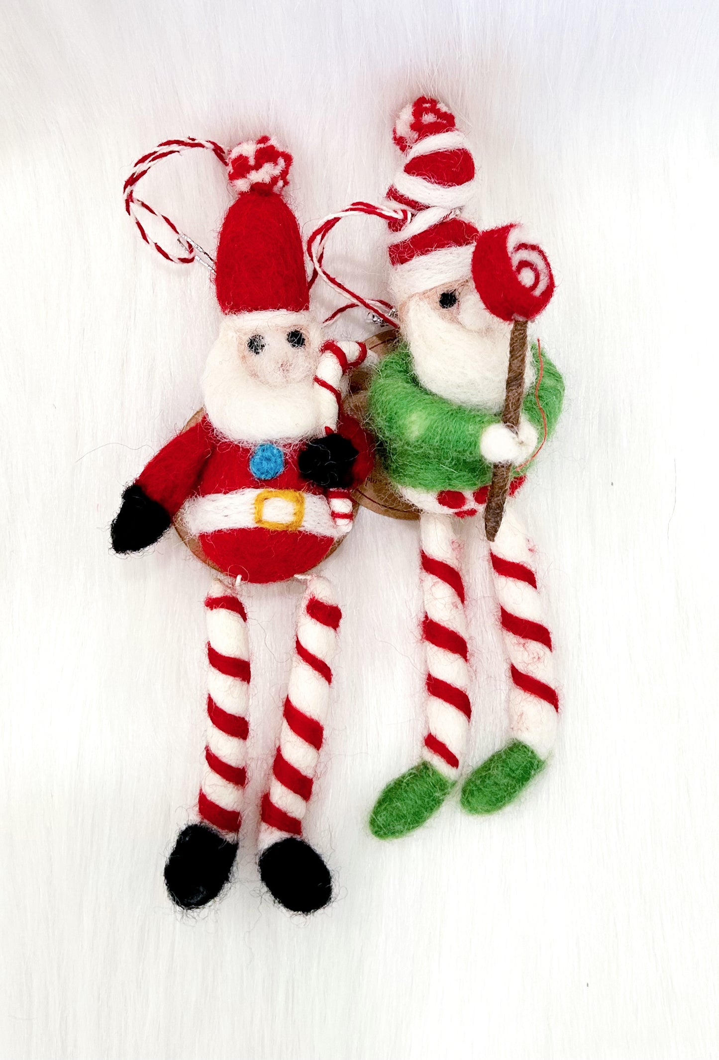 Warm And Fuzzy Santa Wool Ornament