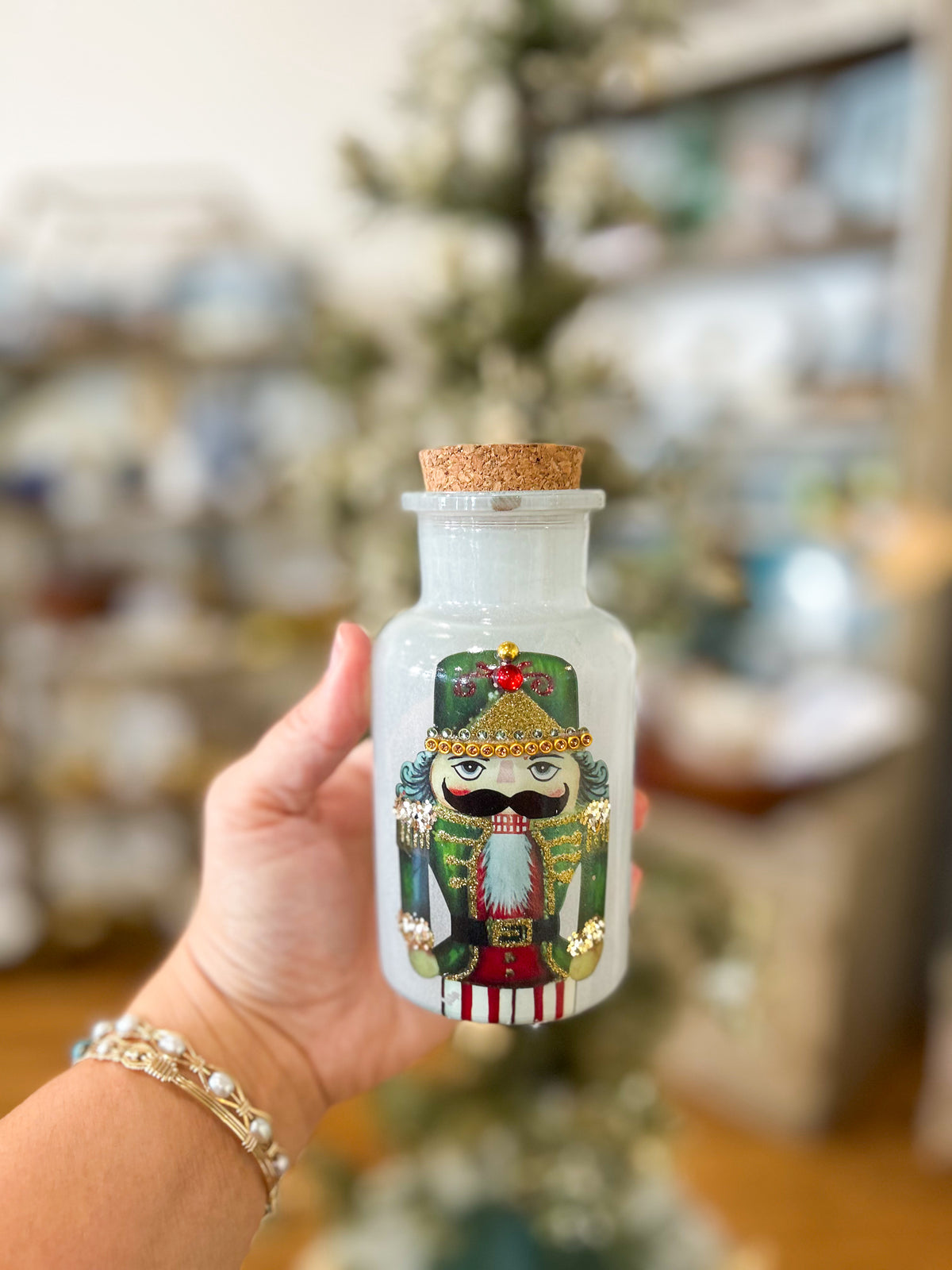 Light Up Twinkle Light Nutcracker Jar