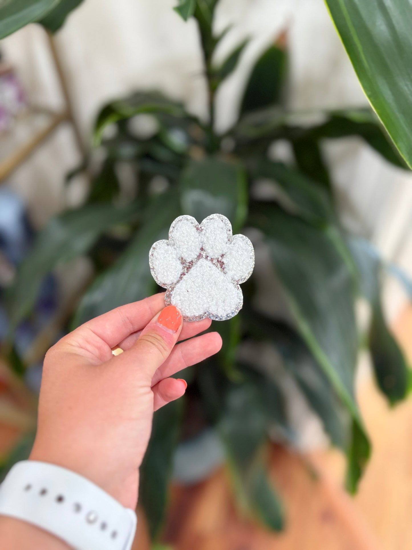 Patch- Paw Print With Sequins