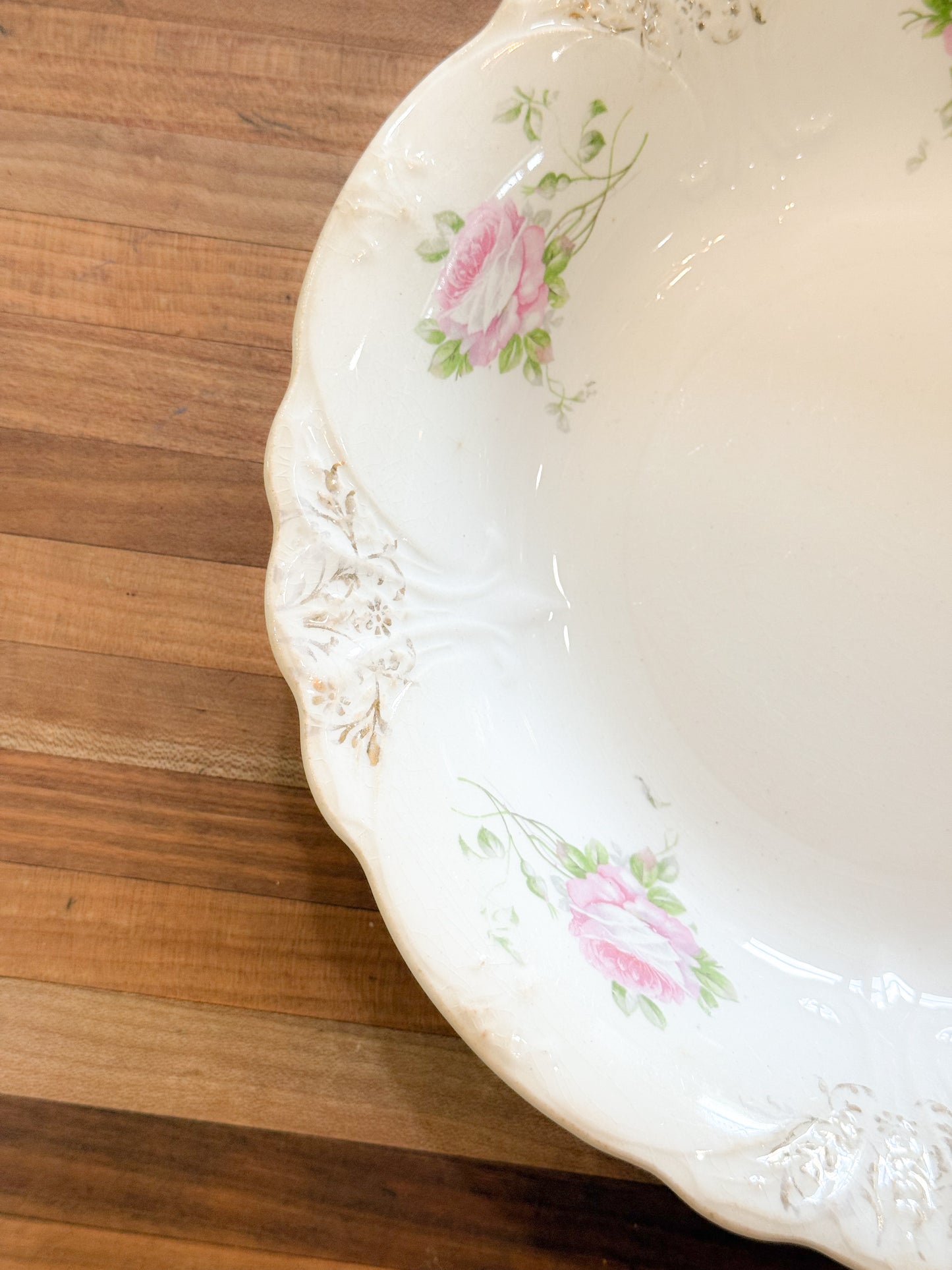 Amelia’s Golden Bloom Serving Bowl