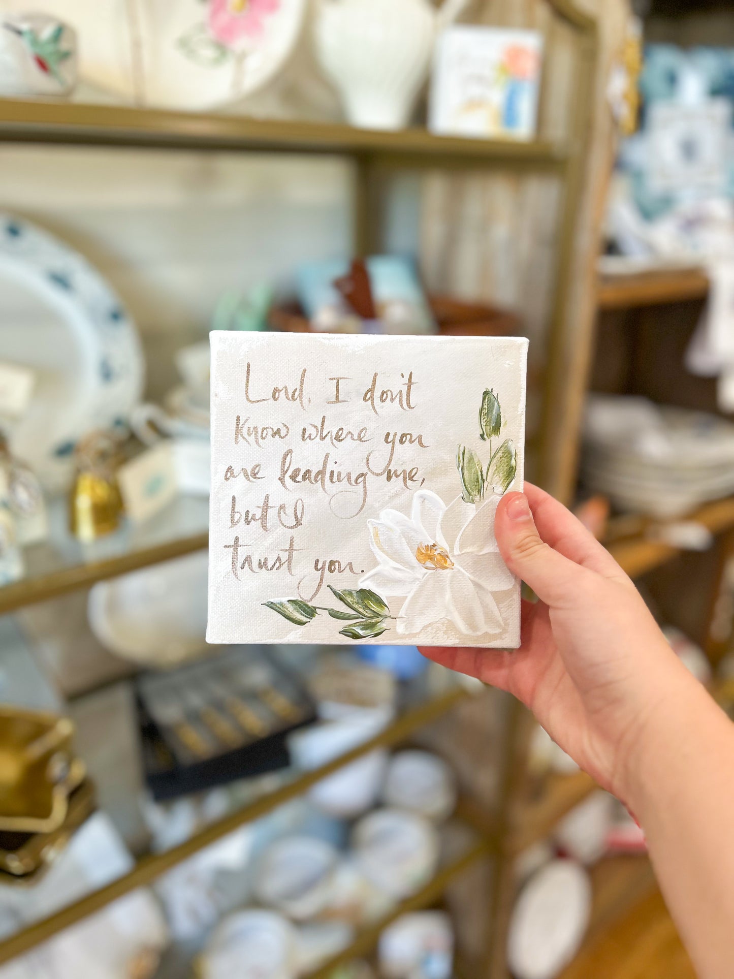 6x6 Lord, I Don't Know Where You are Leading Me Canvas Art