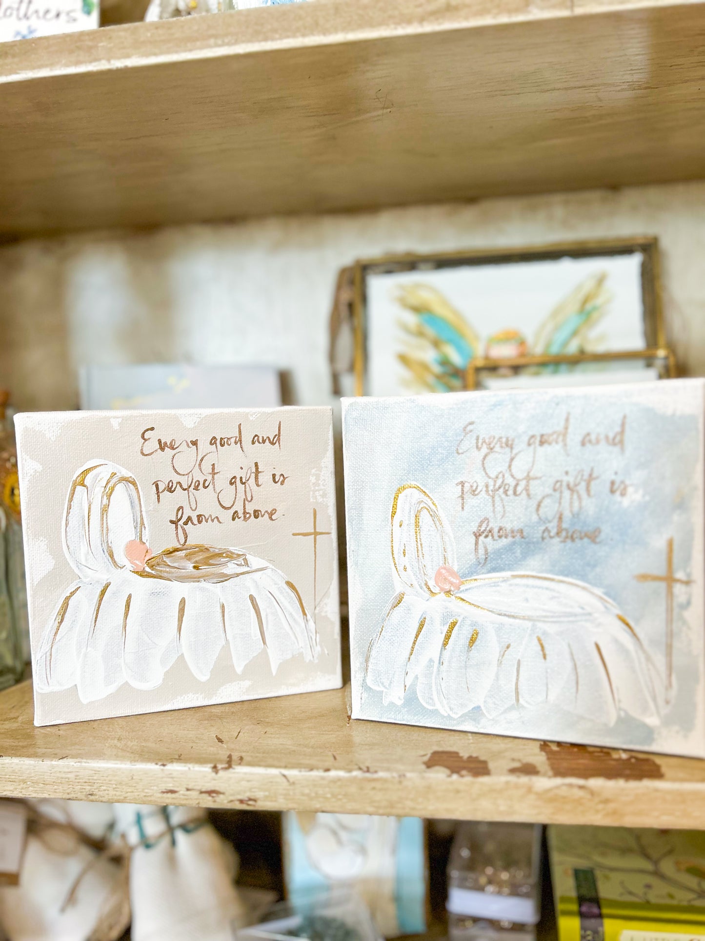 Gospel News 6X6 Every good and perfect gift is from above Canvas Art