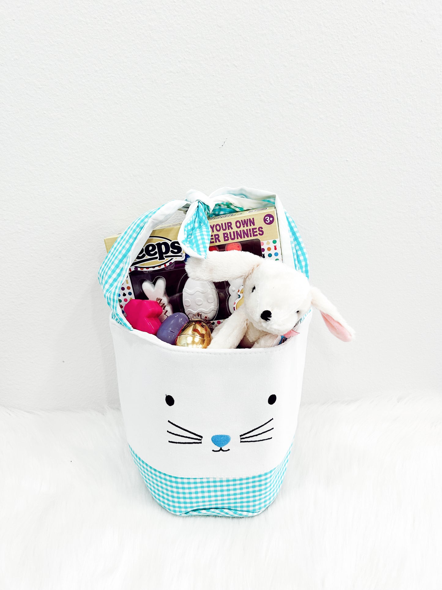 Bunny Basket Ear Handles Blue