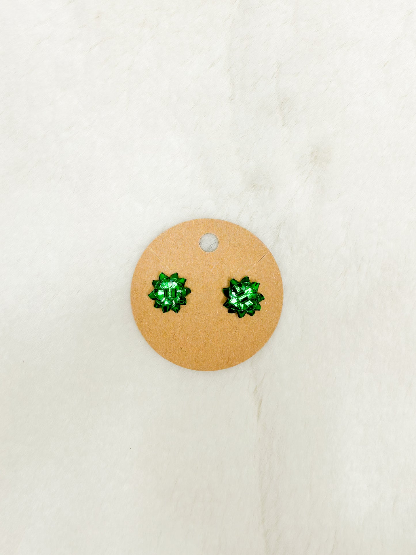 Holiday Wishes Christmas Bow Stud Earrings