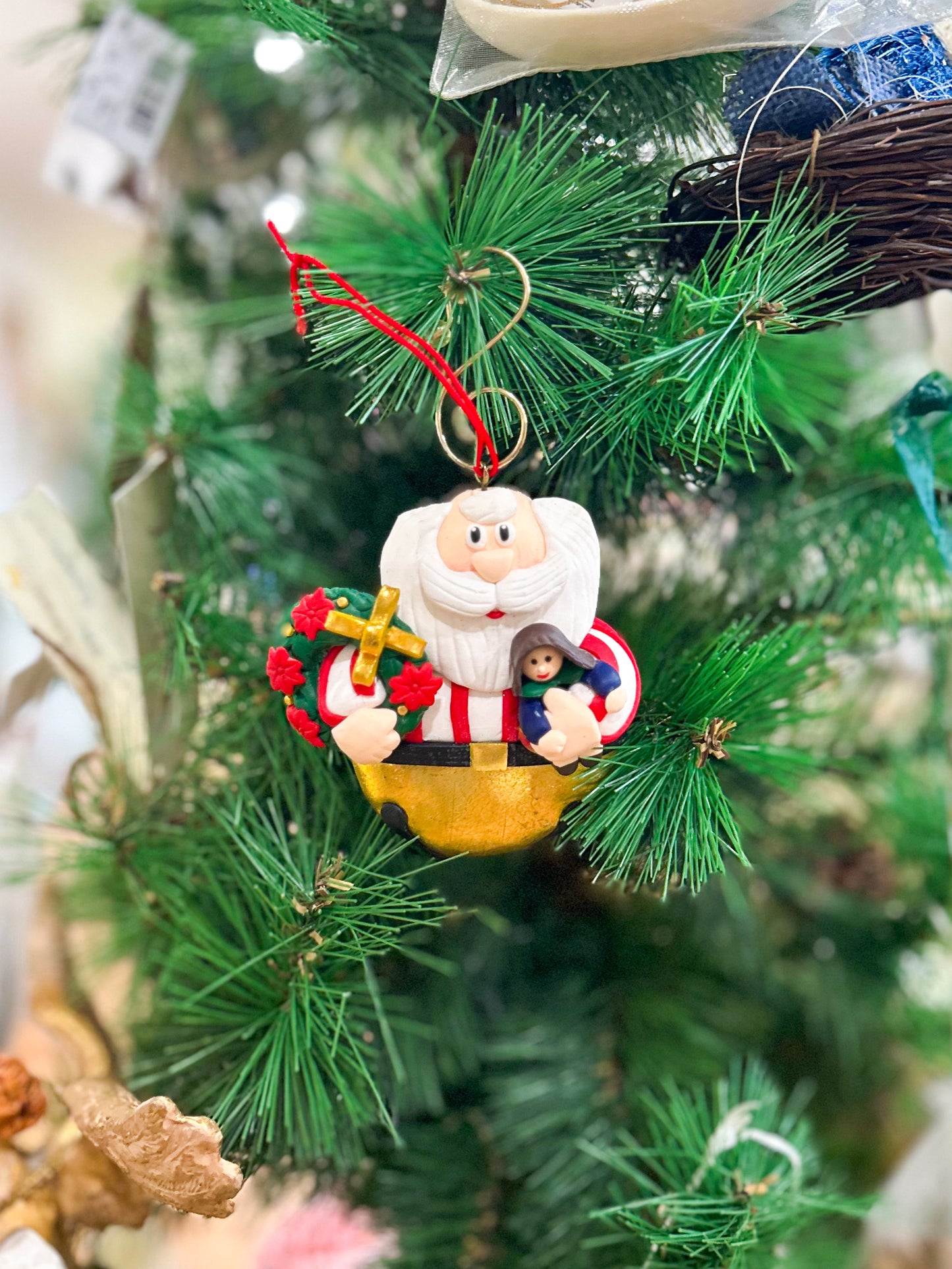 Twinklebelly Santa Ornament