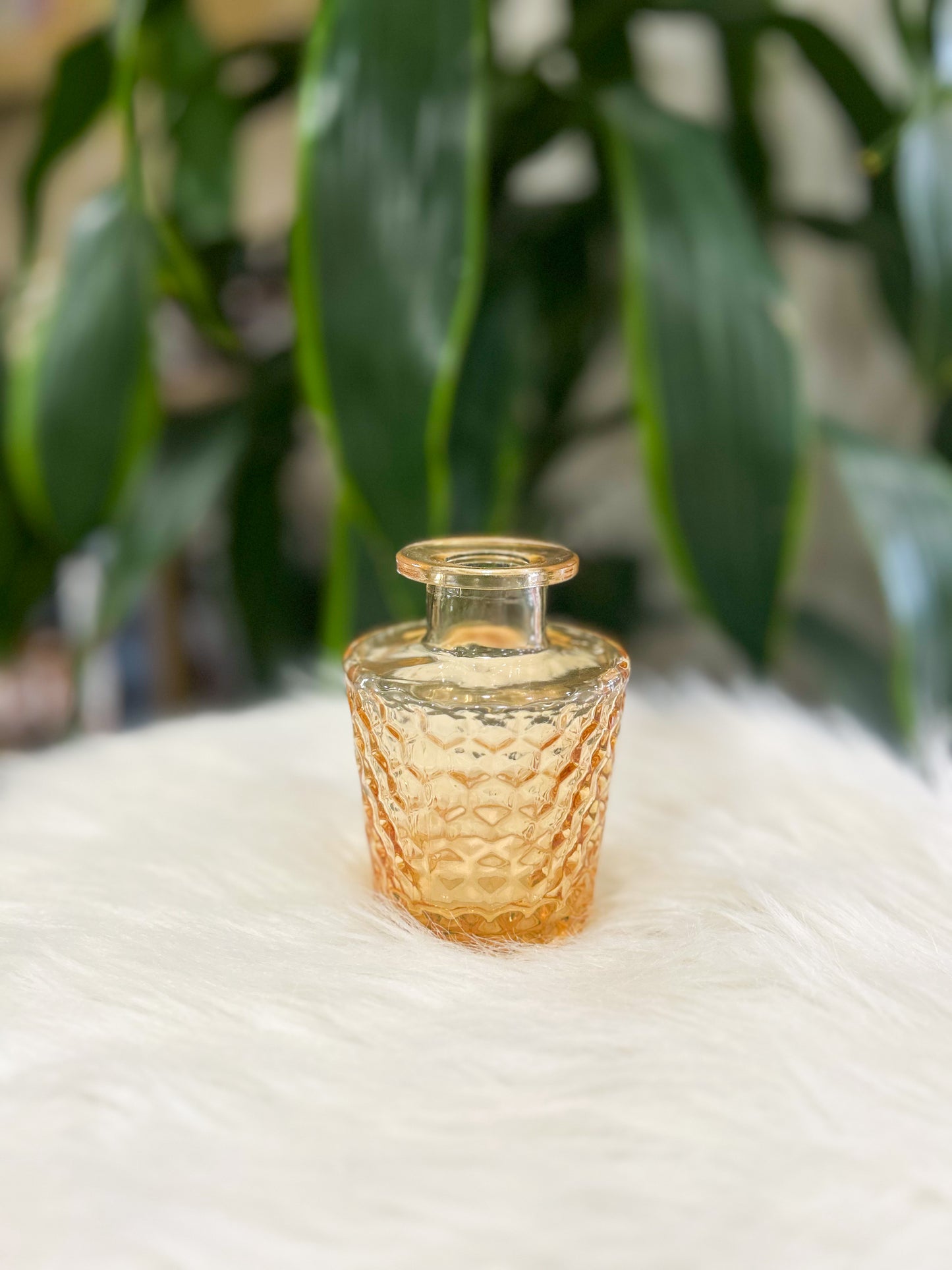 Vintage Amber Bud Vase