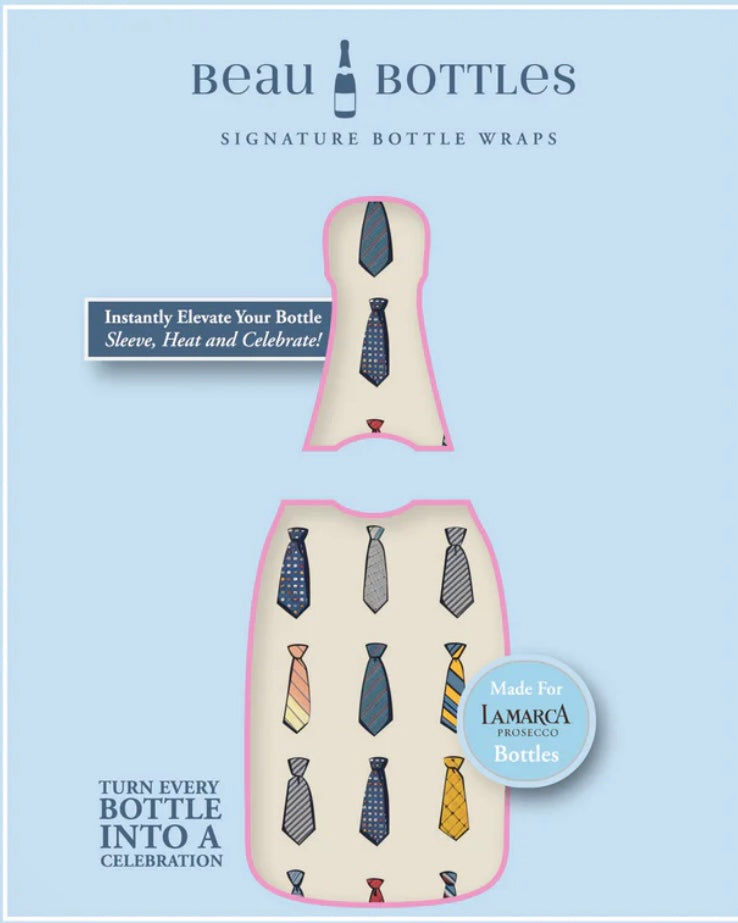 Beau Bottle Small Ties- La Marca Edition Champagne Bottle Wrap
