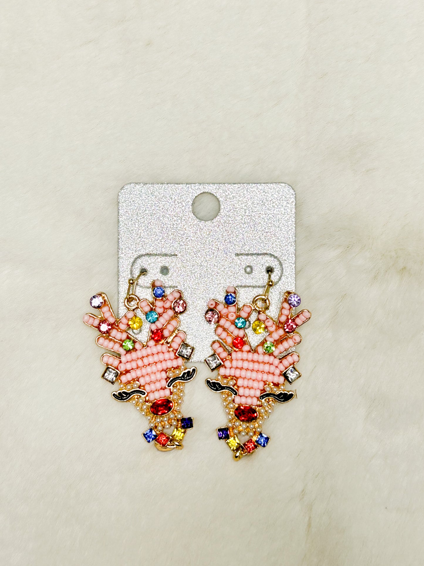 Dancer Dazzle Reindeer Christmas Earrings
