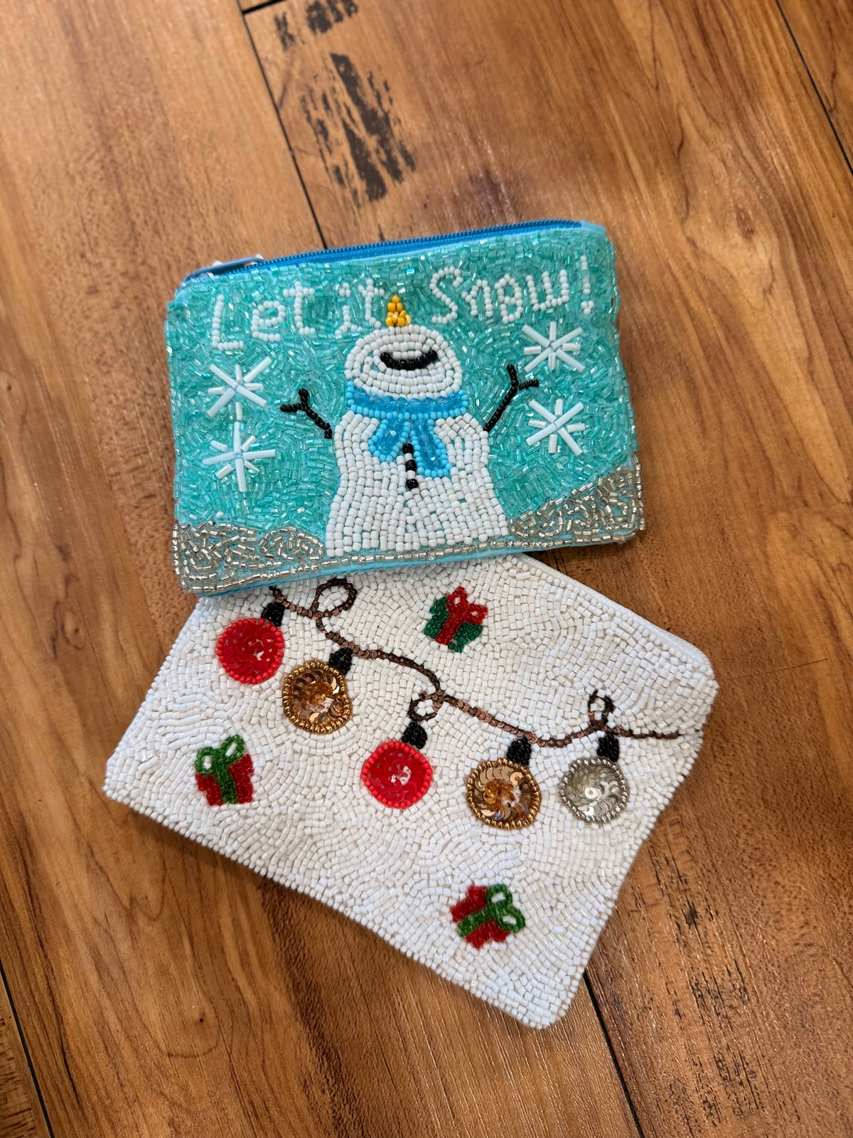 Mini Christmas Beaded Bag