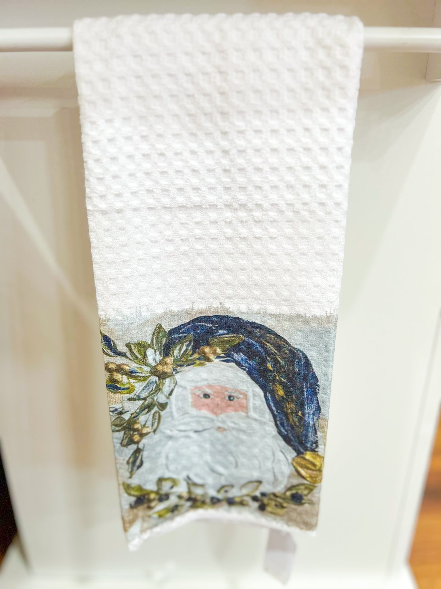 GA Navy Santa Hand Towel