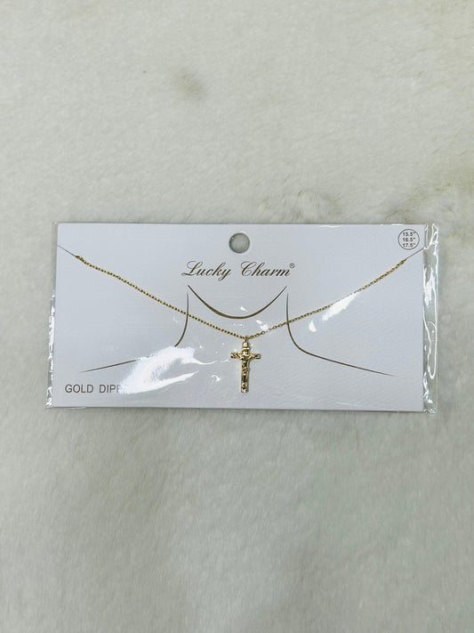 Everyday Crucifix Gold Necklace