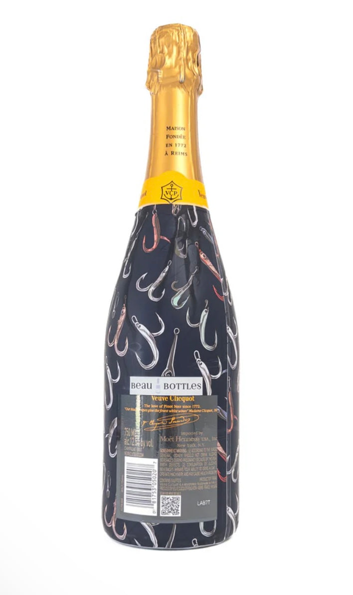 Beau Bottle Fishing Hooks- Made For Veuve Champagne Bottle Wrap