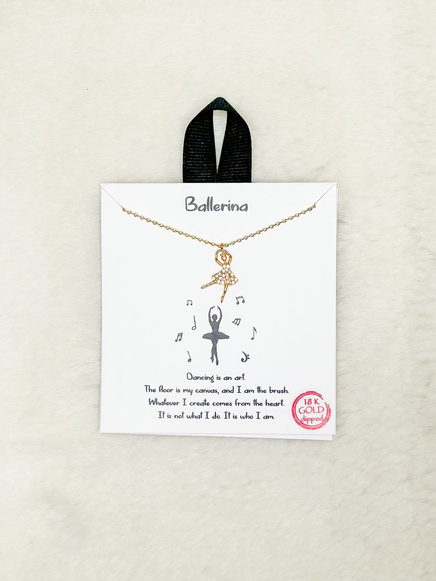Ballerina Dancing is an Art Necklace