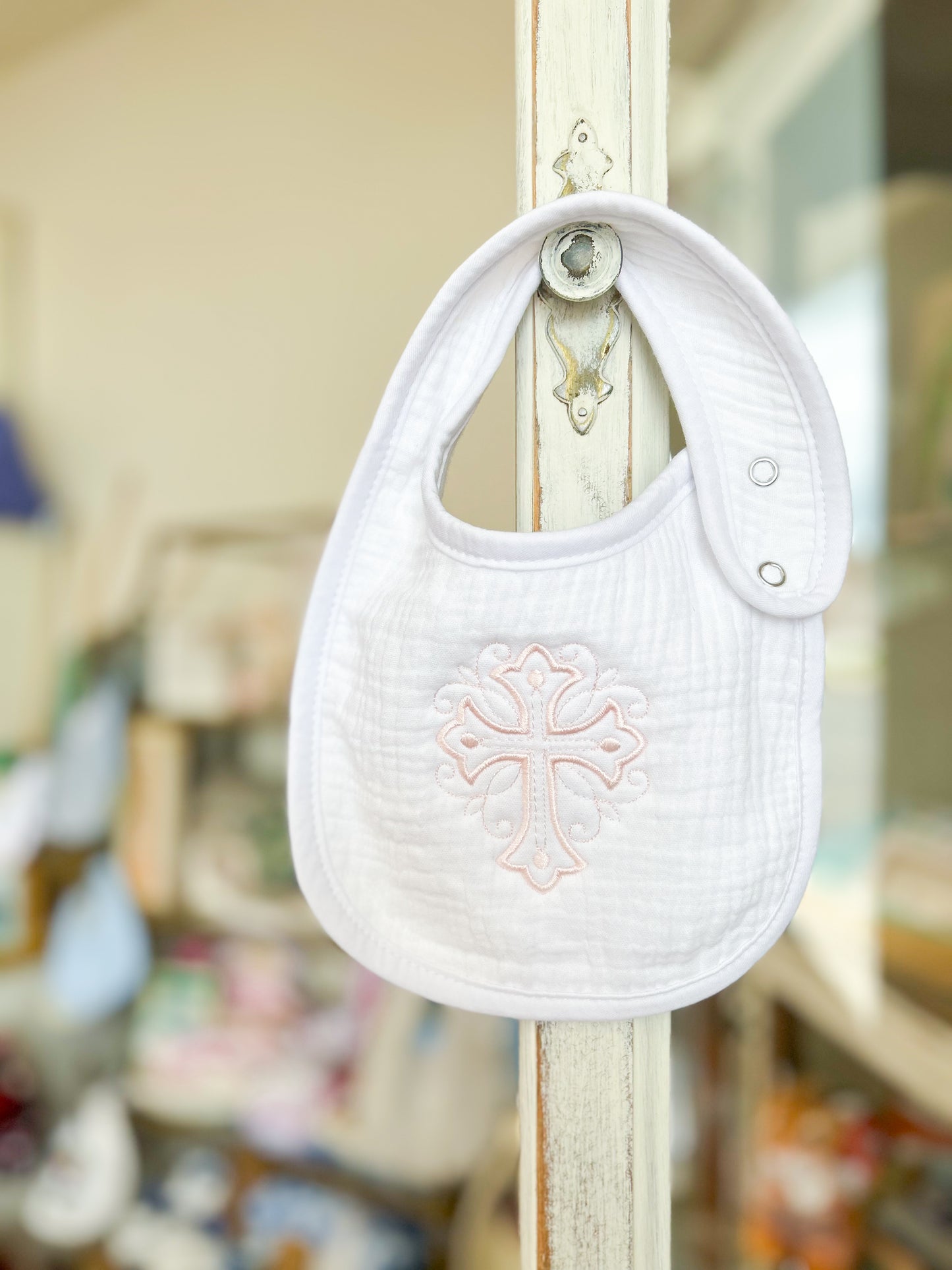 Pink Vintage Cross Bib