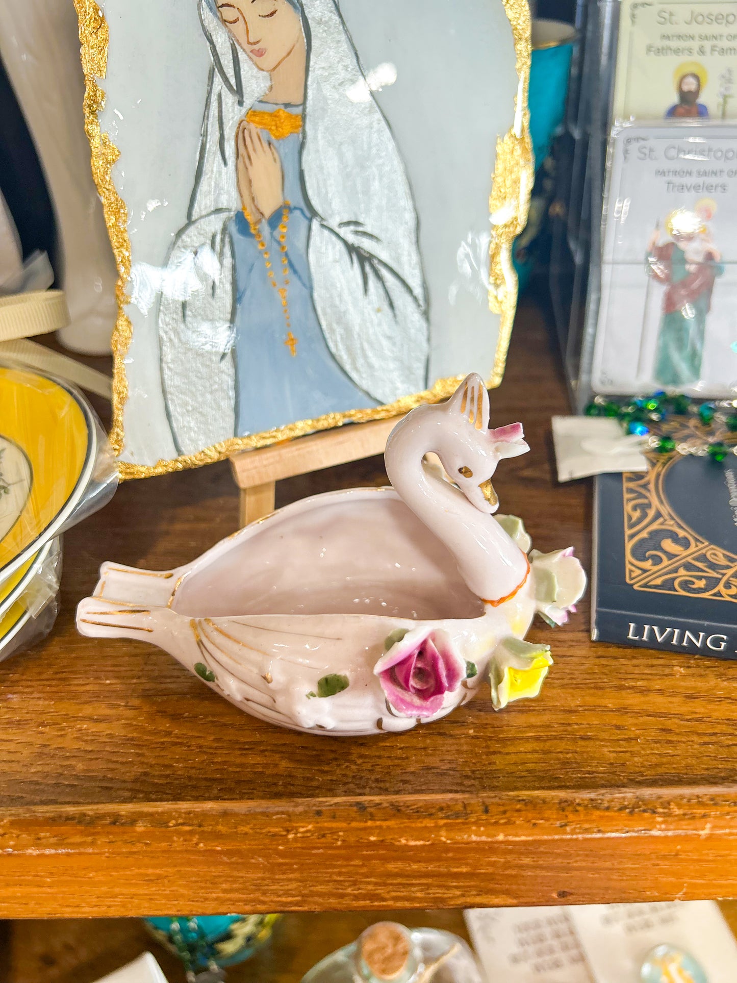 Painted Swan Trinket Dish