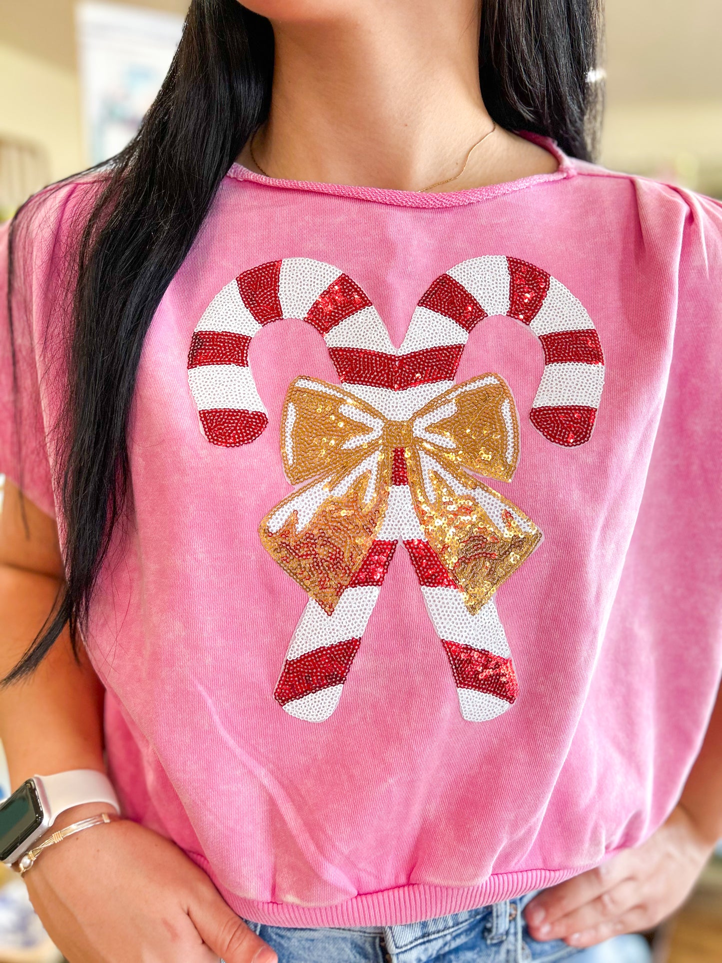 Candy Cane Krewe Sleeveless Top
