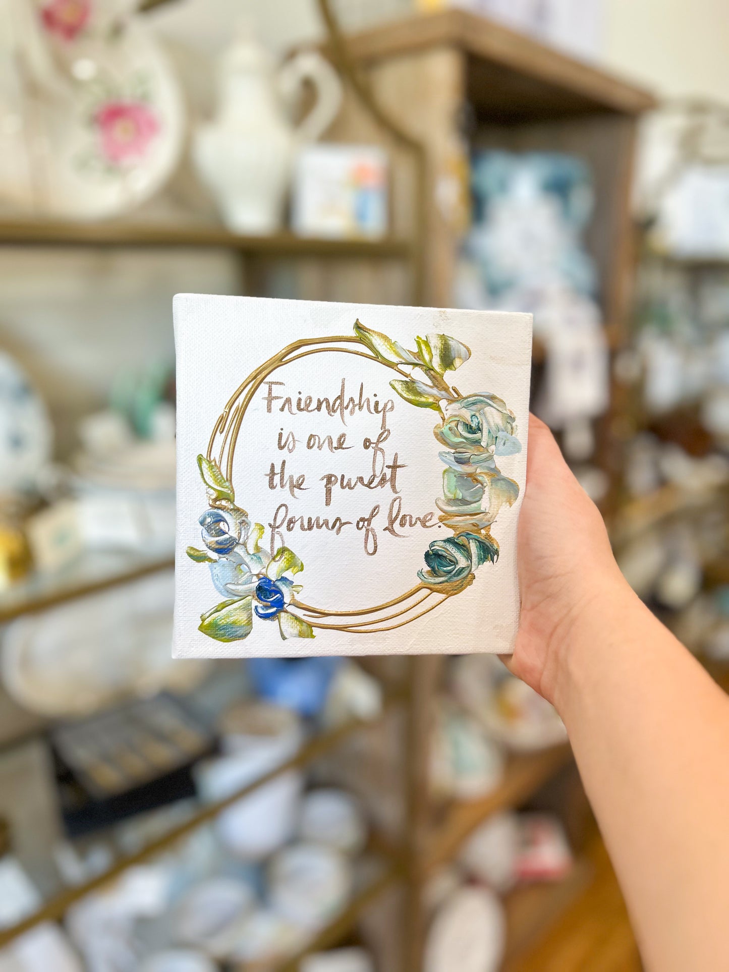 6x6 Friendships is One of the Purest Forms of Love Canvas Art