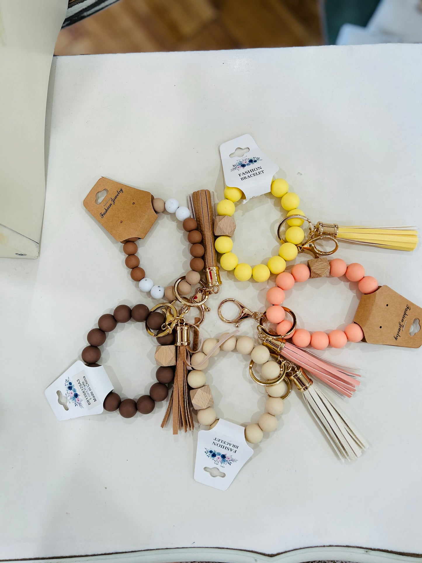 Rubber Bead Keychain