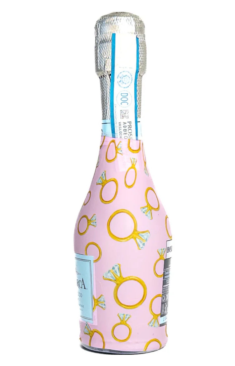 Beau Bottles Pink Engagement Ring- MINI La Marca Edition Champagne Bottle Wrap