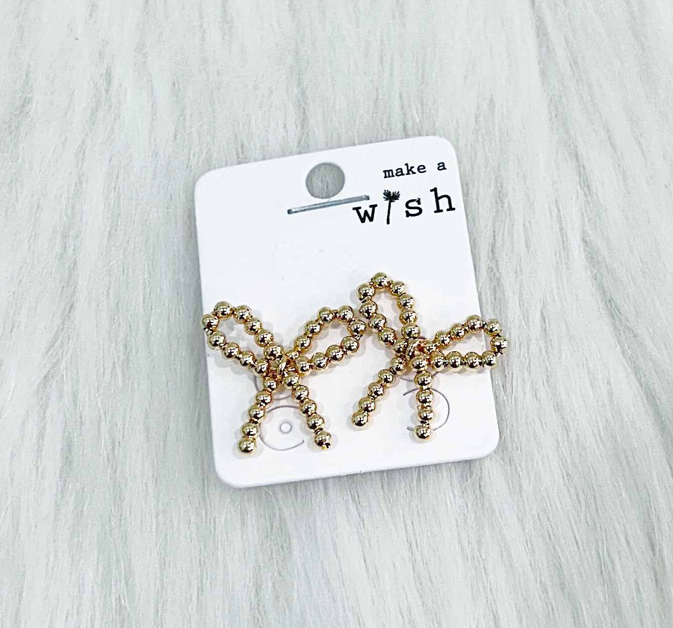 Bailey Beaded Bow Stud