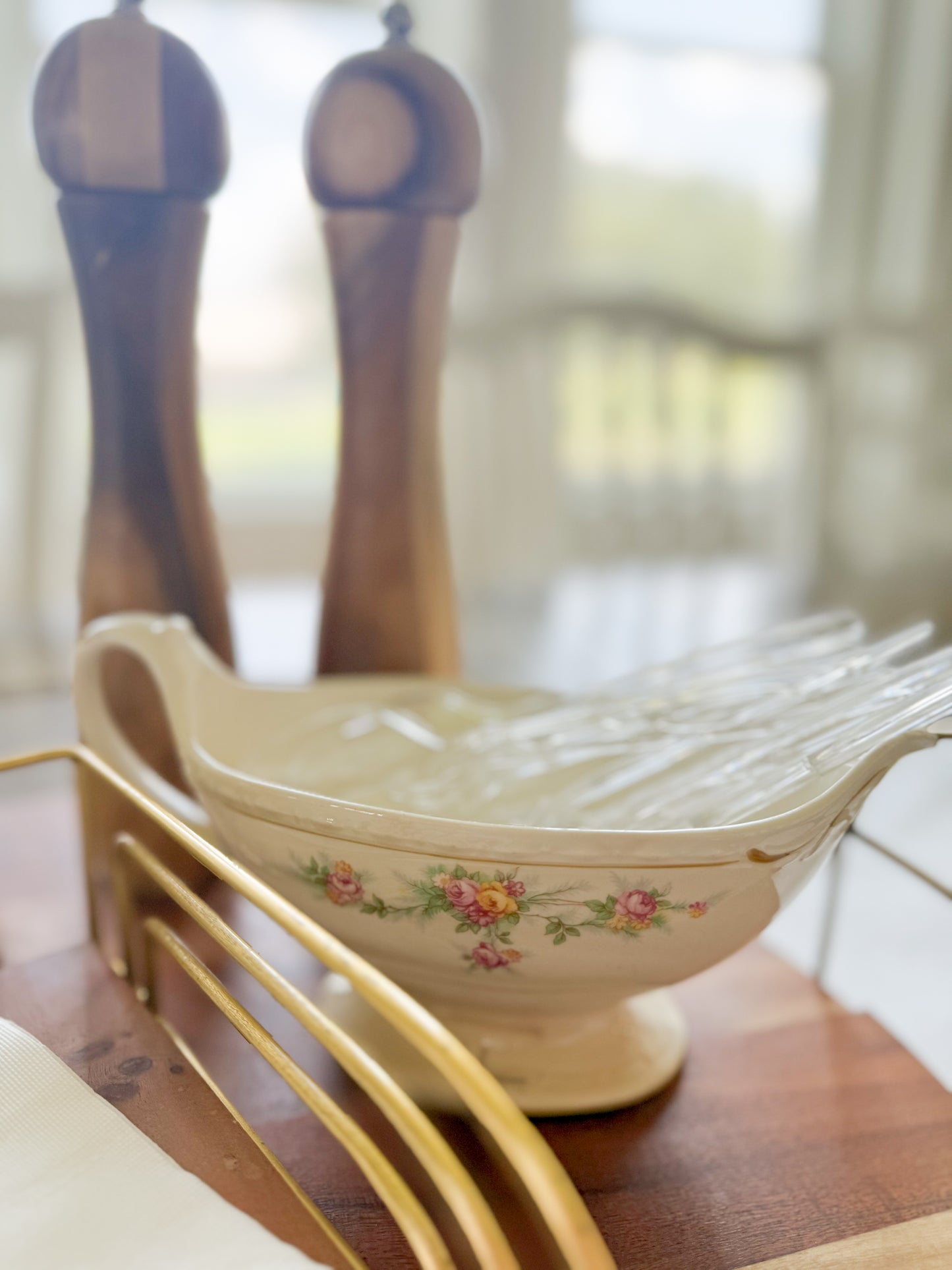 Homer Laughlin Floral Gravy Bowl