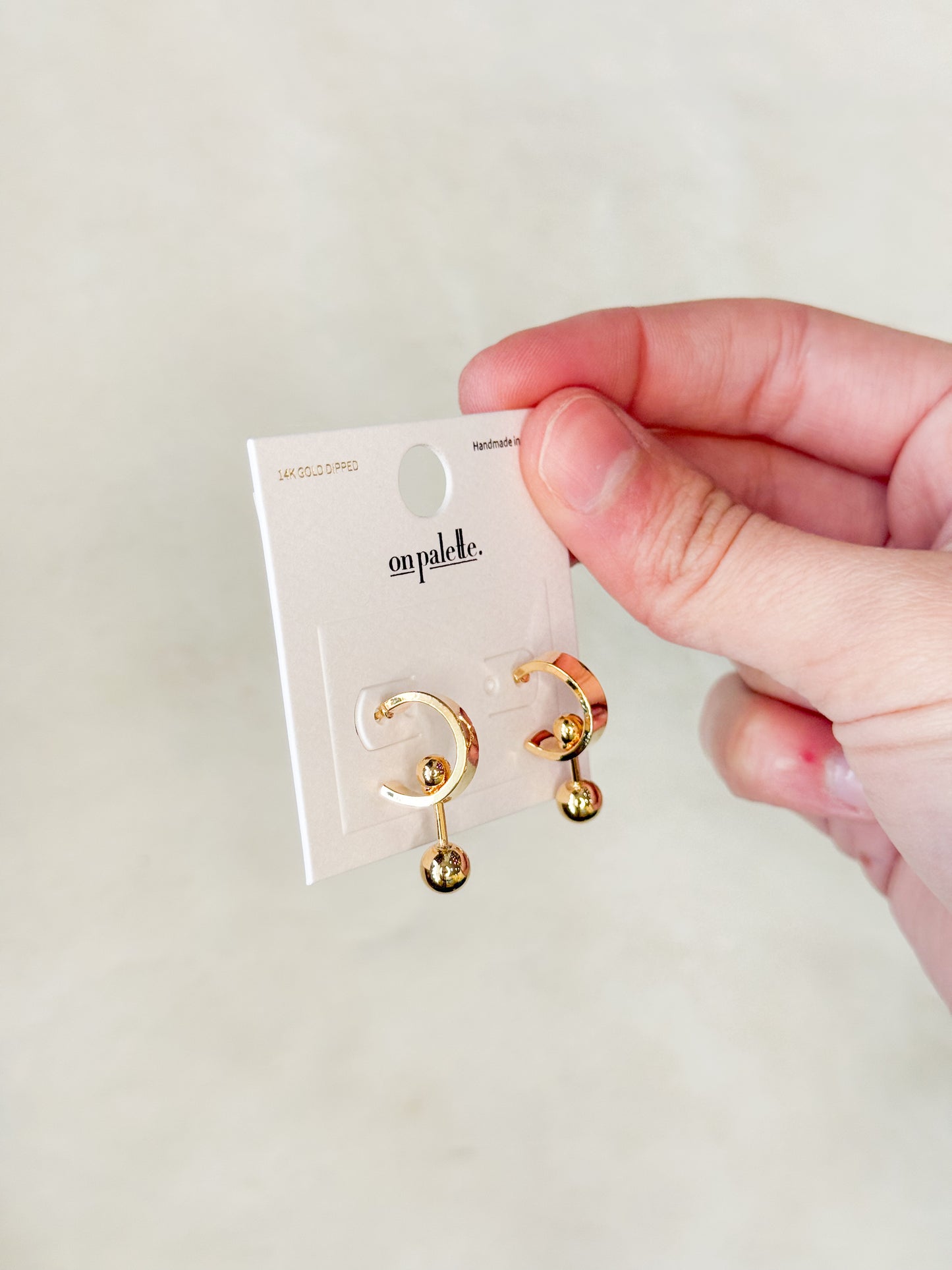 Gold Hoops with Post Earrings