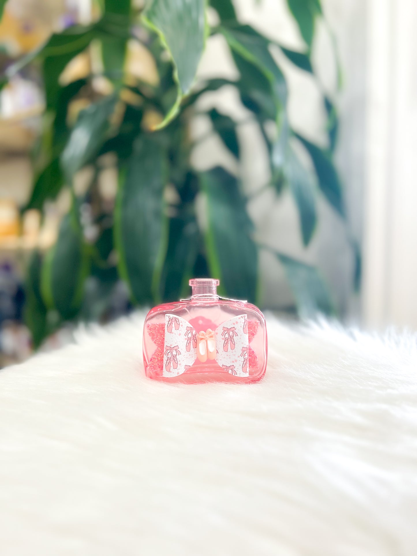 Pink Ballet Slippers Bow Bud Vase