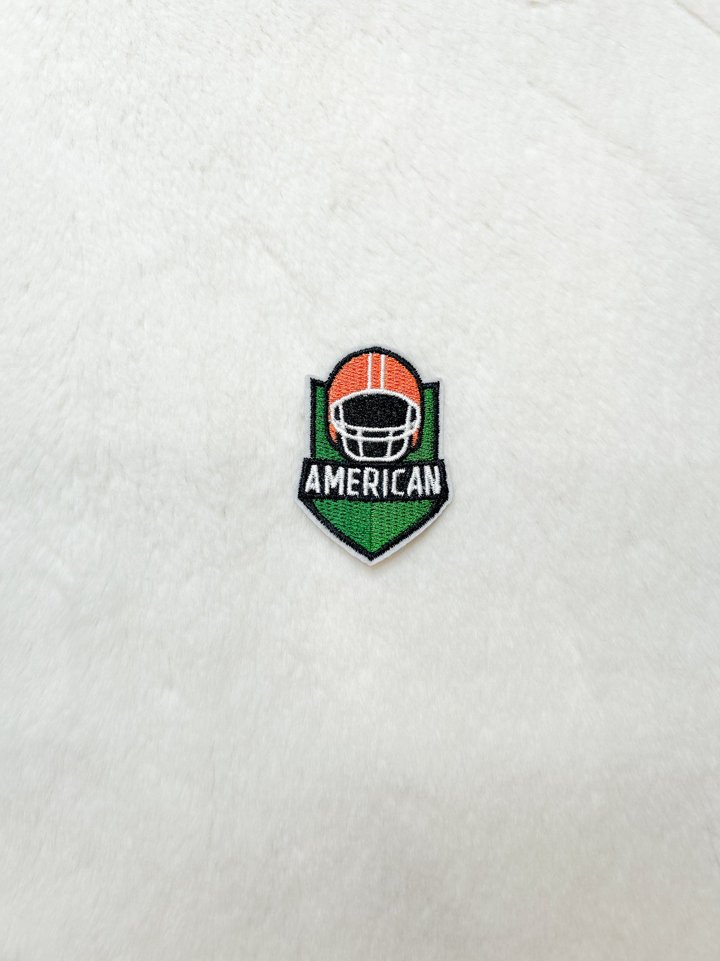 Patch-American Orange Football Helmet