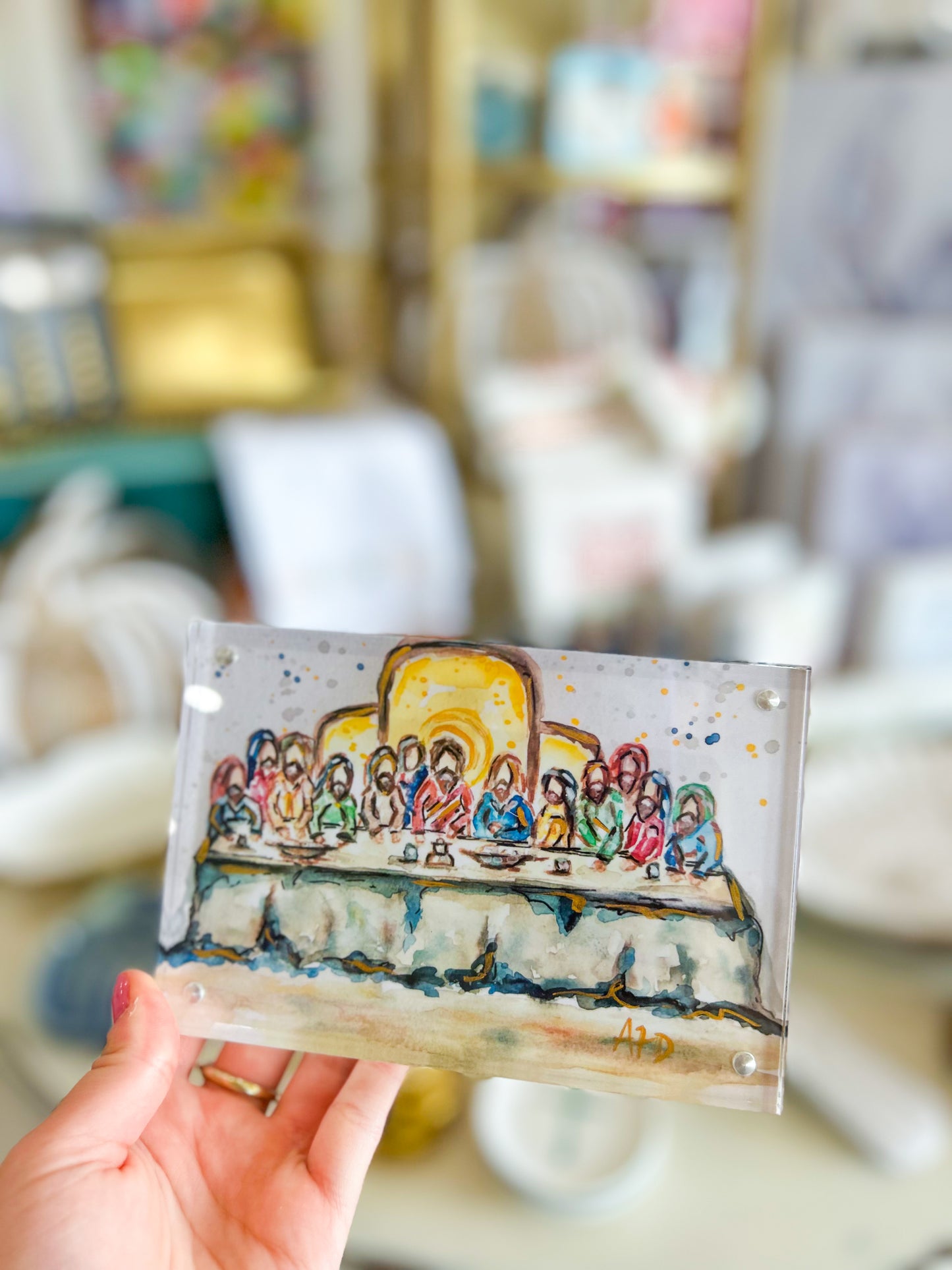 4x6 Watercolor Last Supper Art