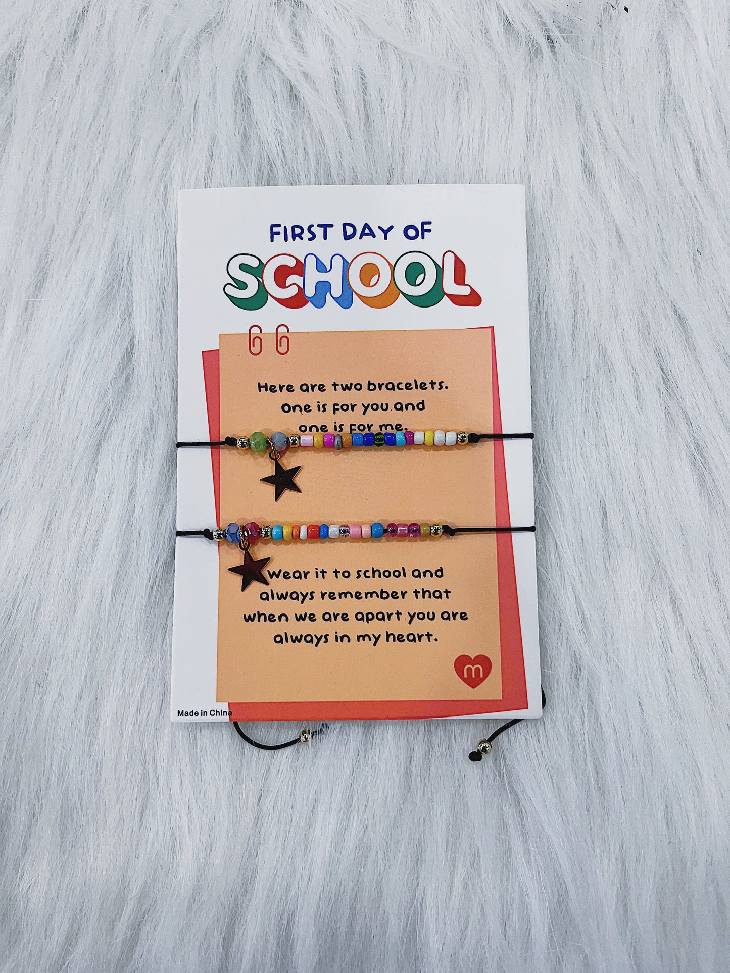 Best Friend First Day Of School Bracelet