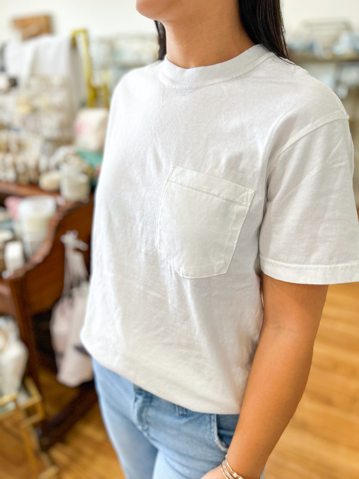 White Pocket T-Shirt Comfort Colors
