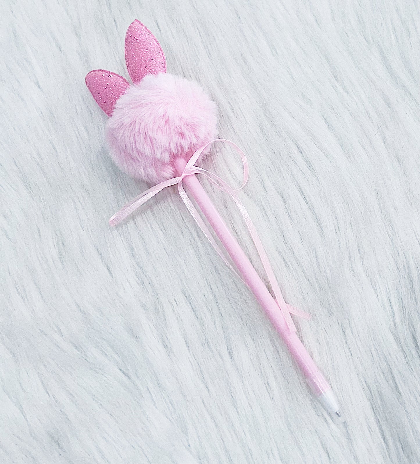 Bunny Plush Pom Pom Pen