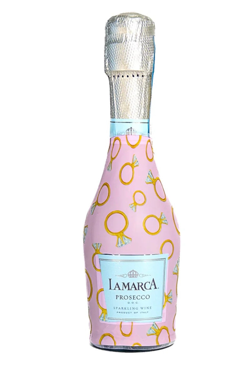 Beau Bottles Pink Engagement Ring- MINI La Marca Edition Champagne Bottle Wrap