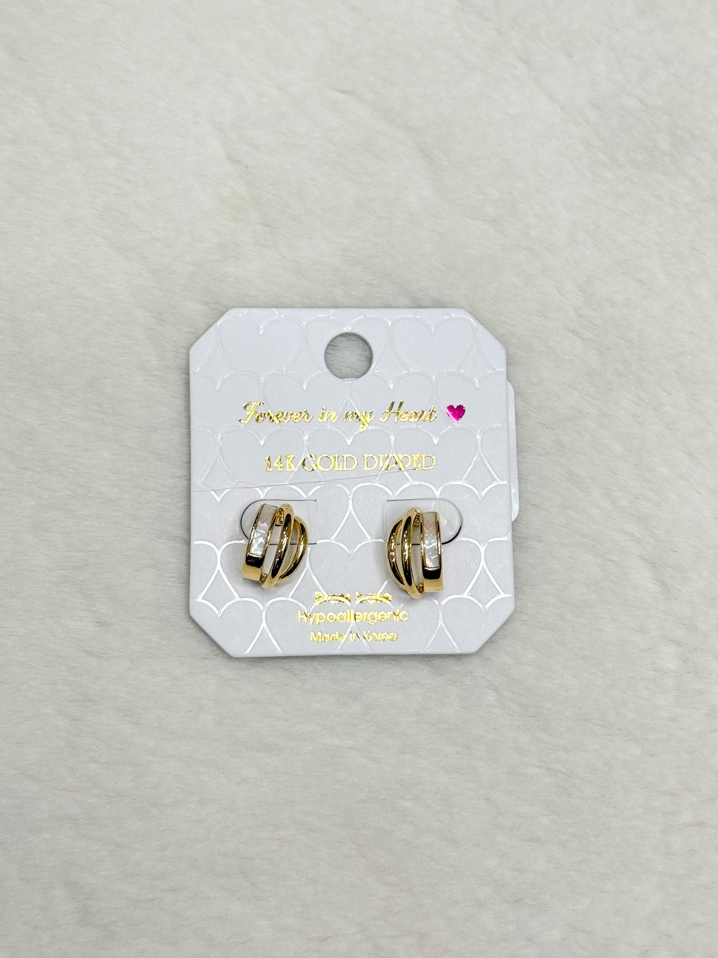 Forever in my Heart Refined Gold Hoops