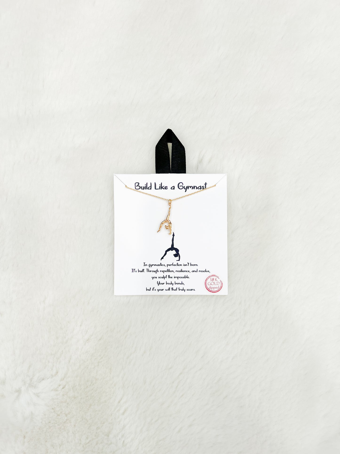 Build Like a Gymnast Gold Gymnast Necklace