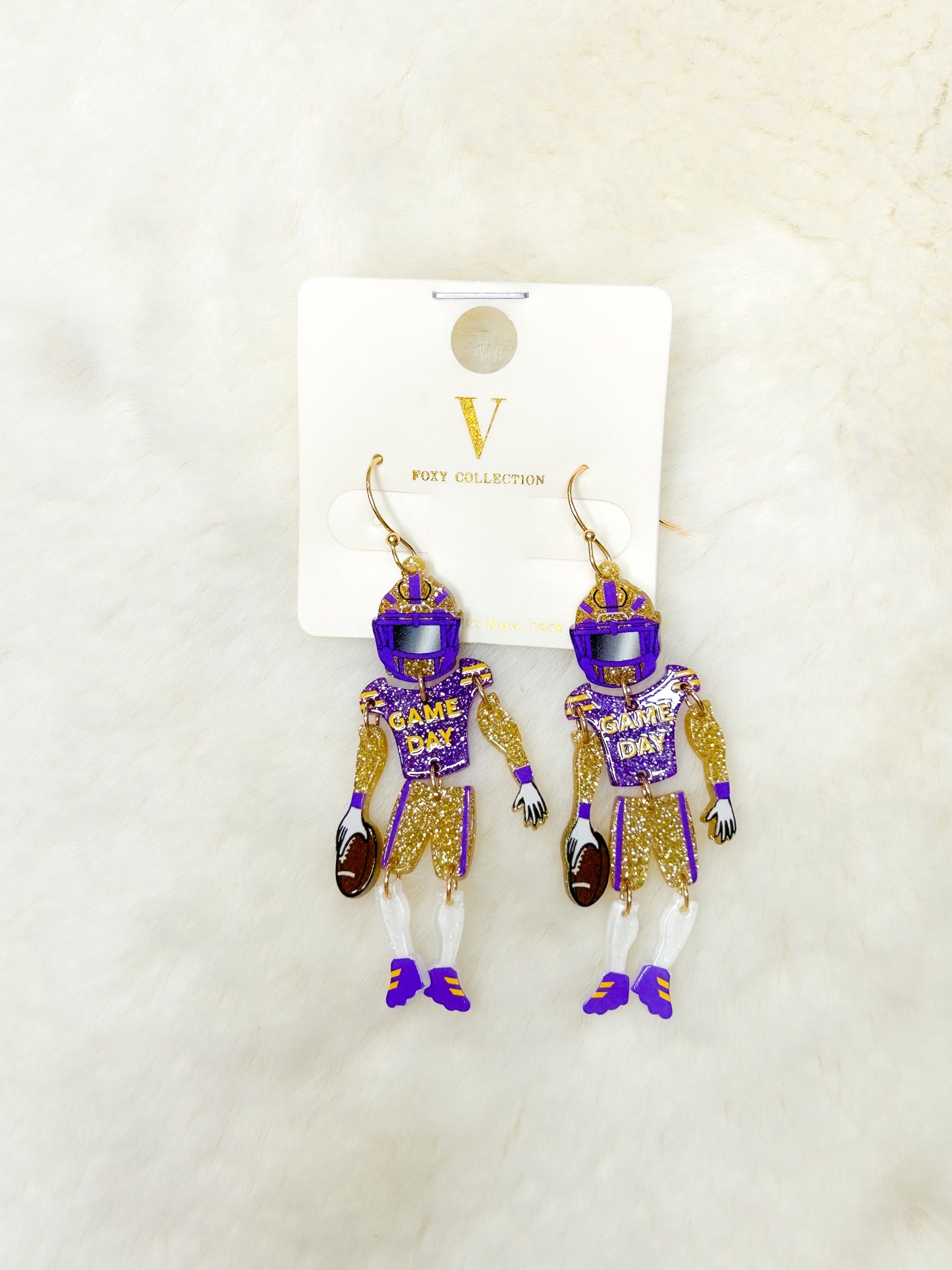 Gameday Football Players Dangle Earrings