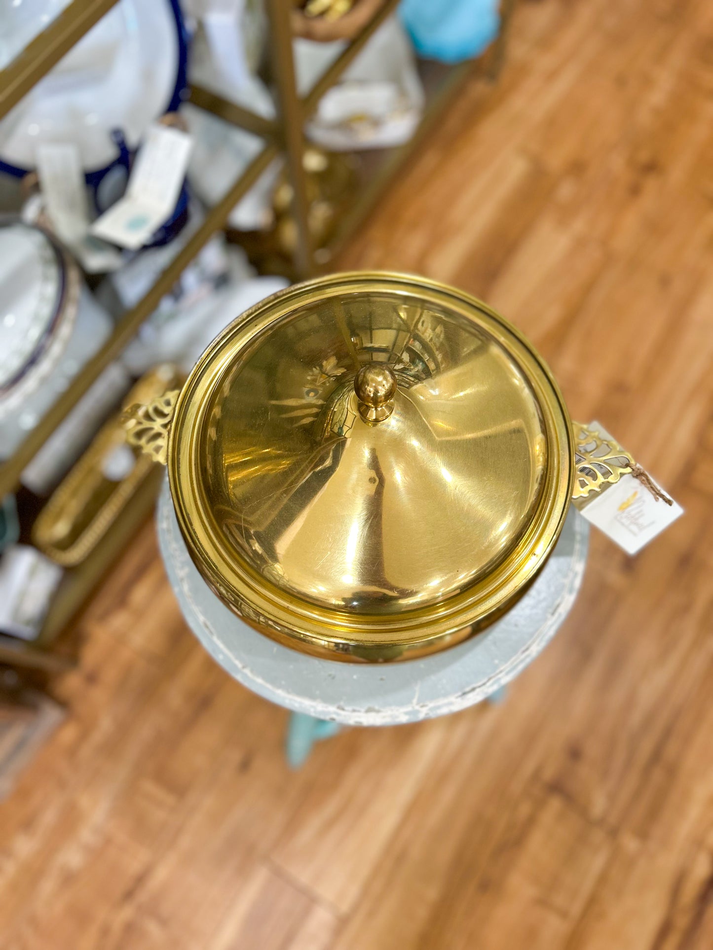Gilded Brass Domed Server