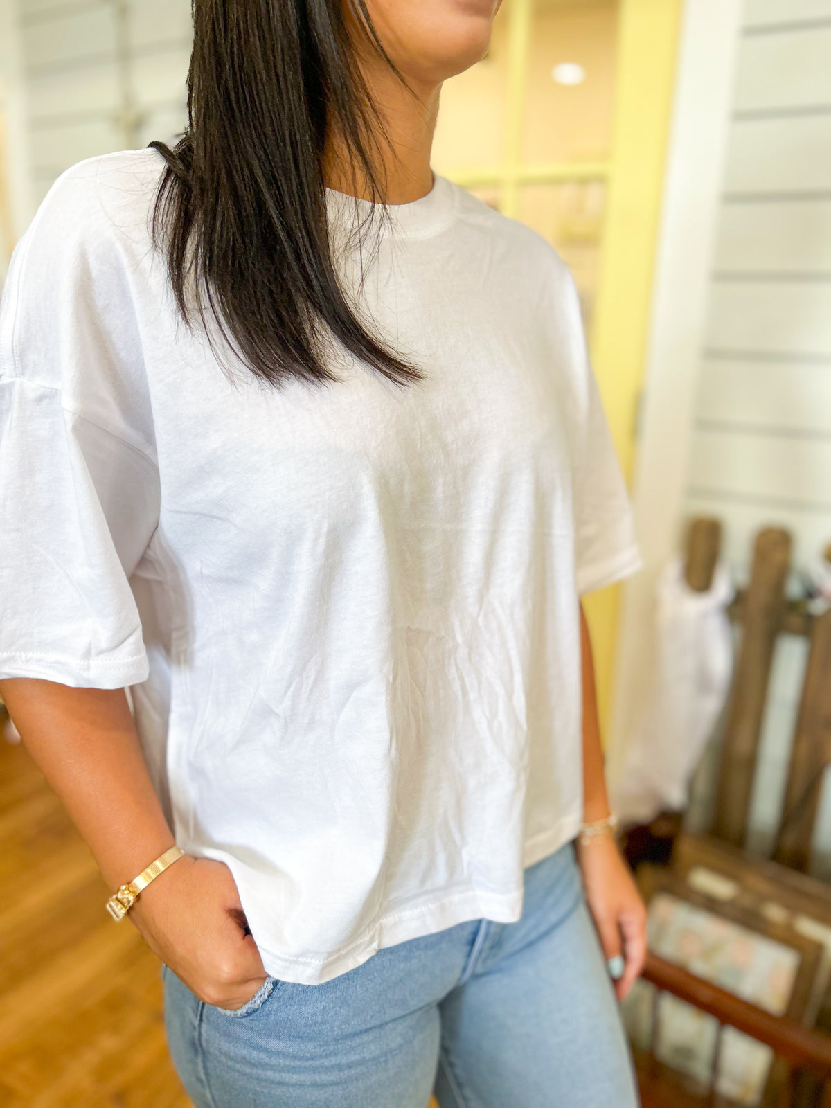 White Boxy T-Shirt Comfort Colors