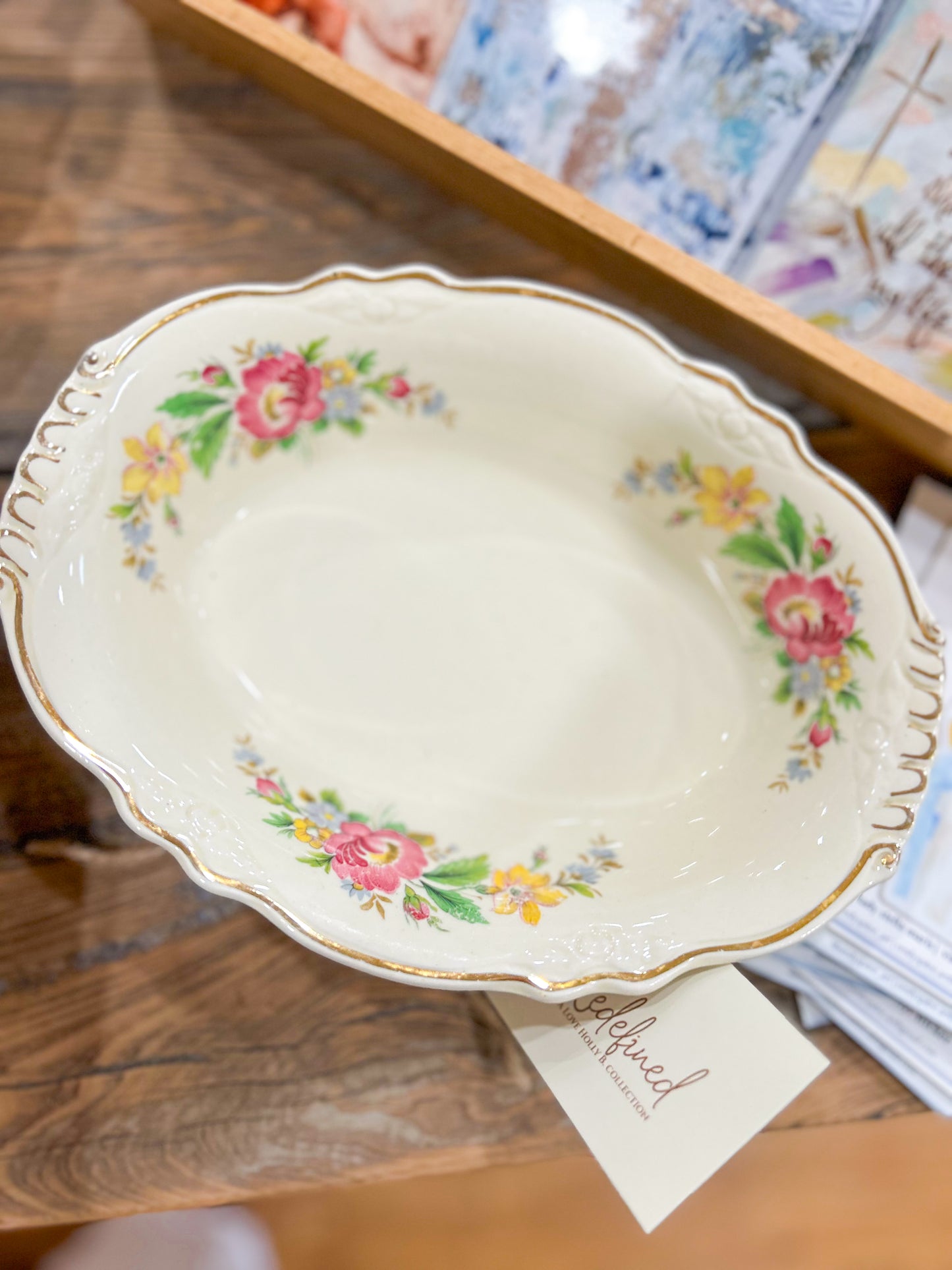 Homer Laughlin Virginia Rose Oval Serving Dish