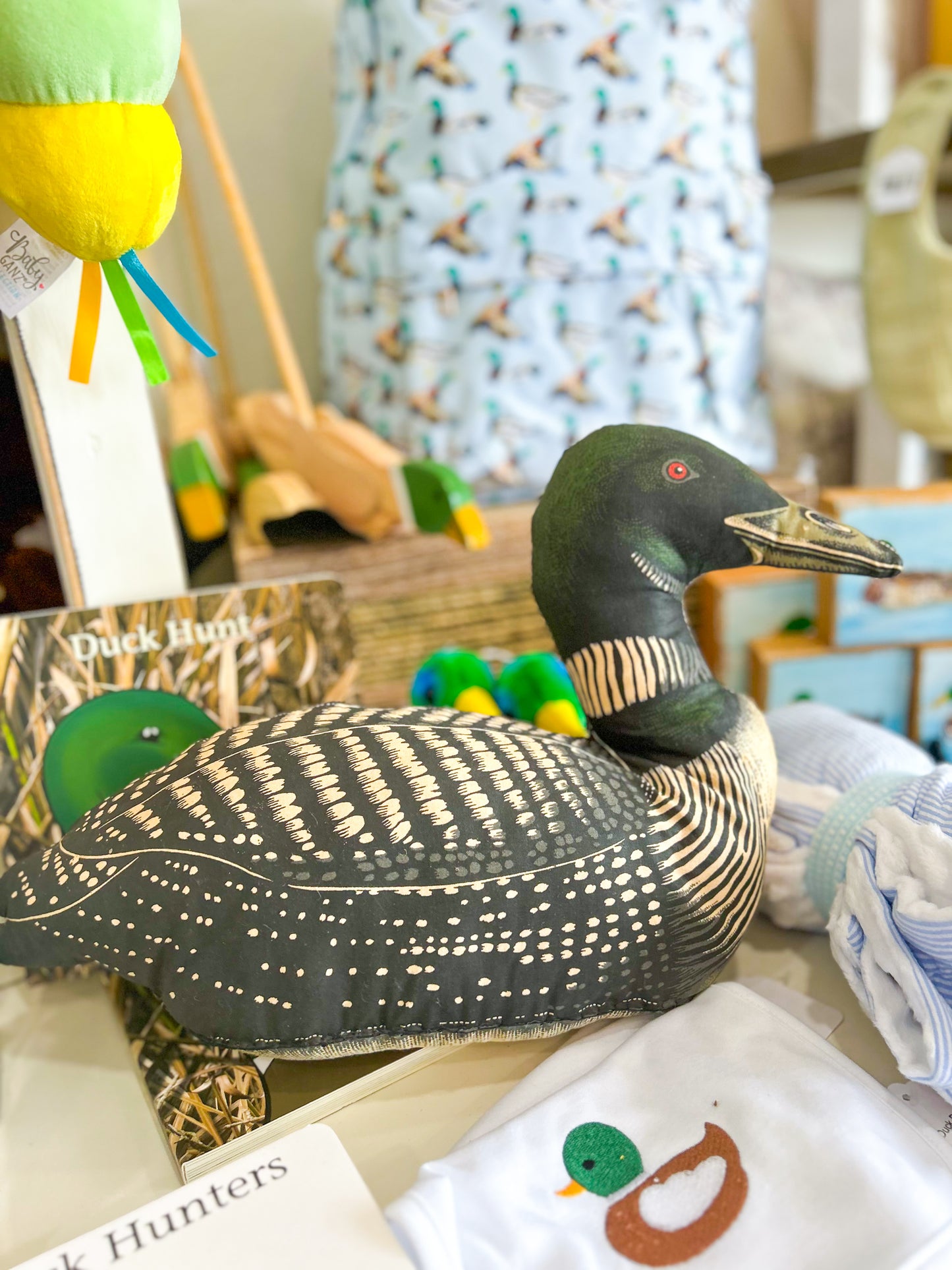 Loon Duck Figurine Pillow