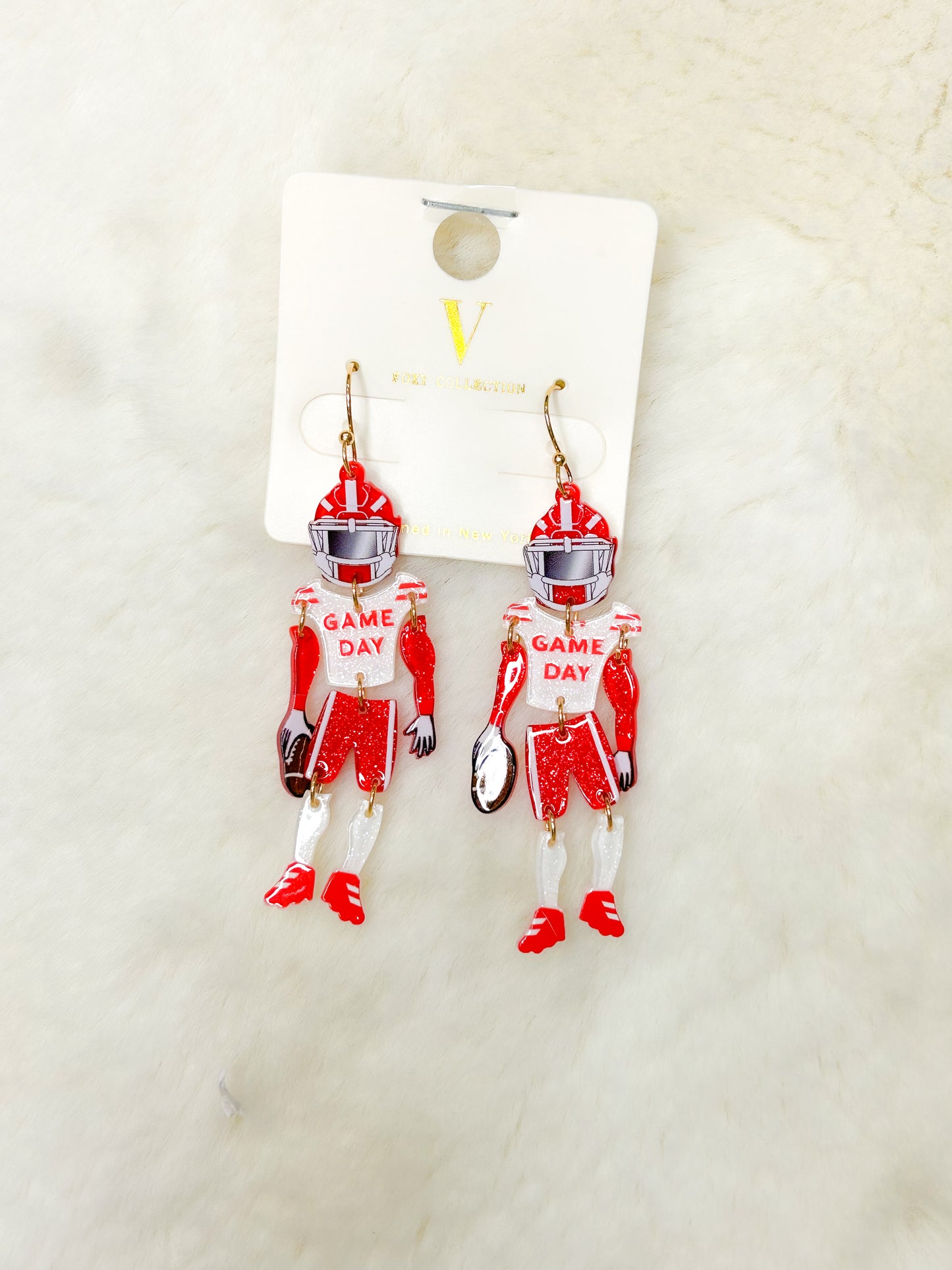 Gameday Football Players Dangle Earrings