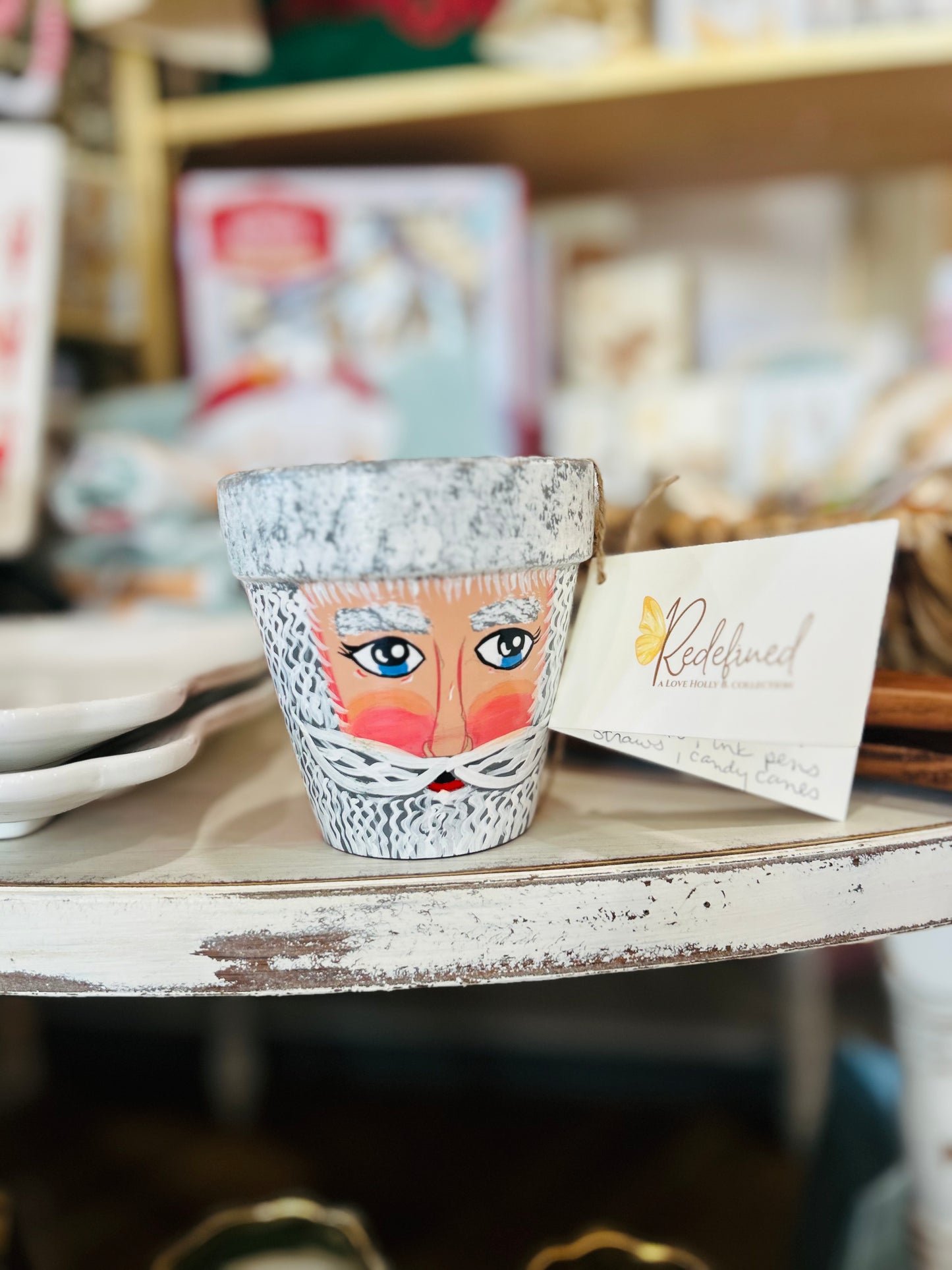 Vintage Santa Planter Pot