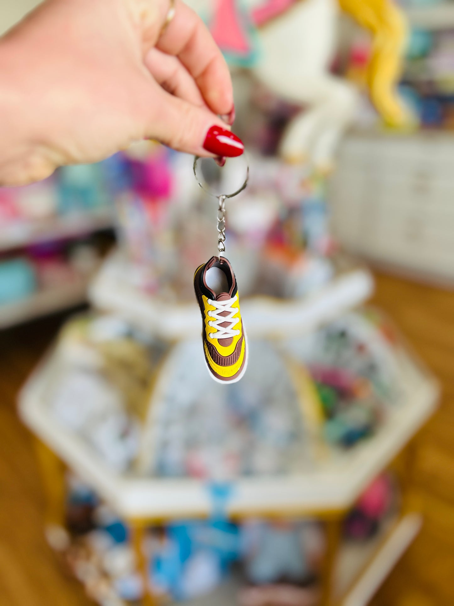 Shoe Keychain- Brown