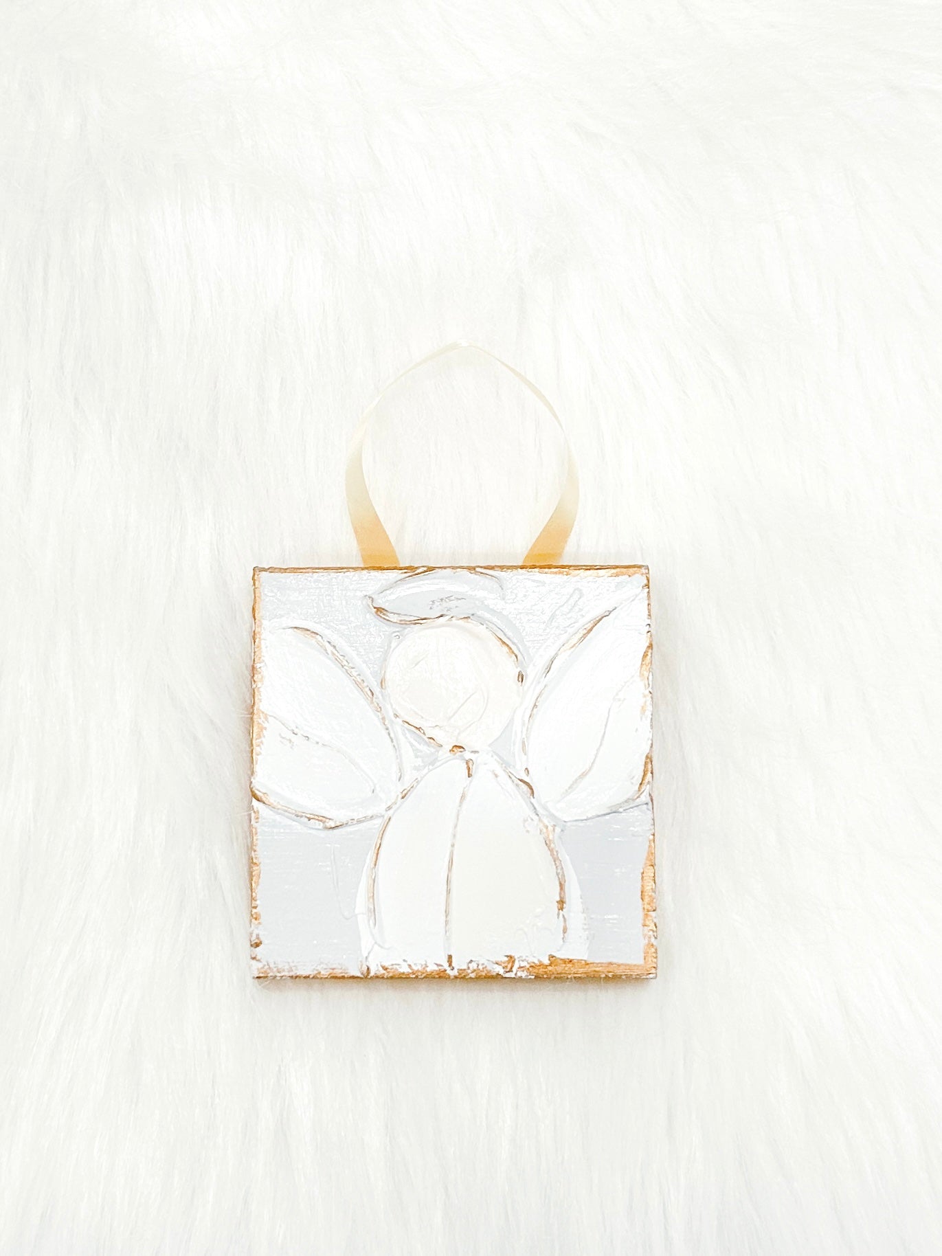 Mini Wooden Angel Ornament