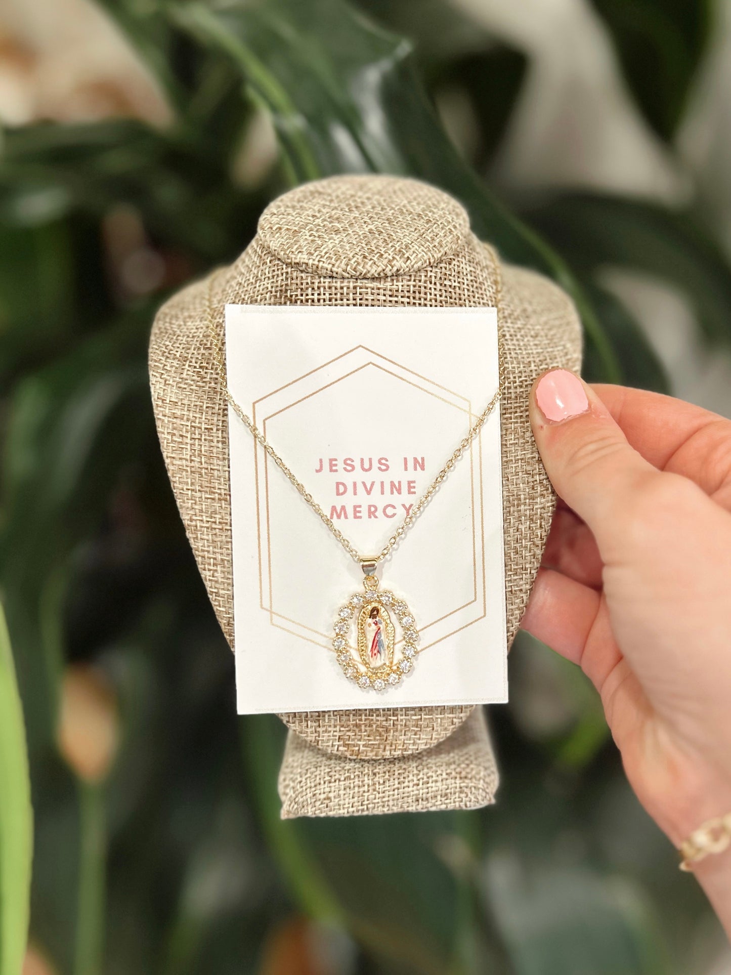 Harleigh Leonards Jesus Divine Mercy Necklace
