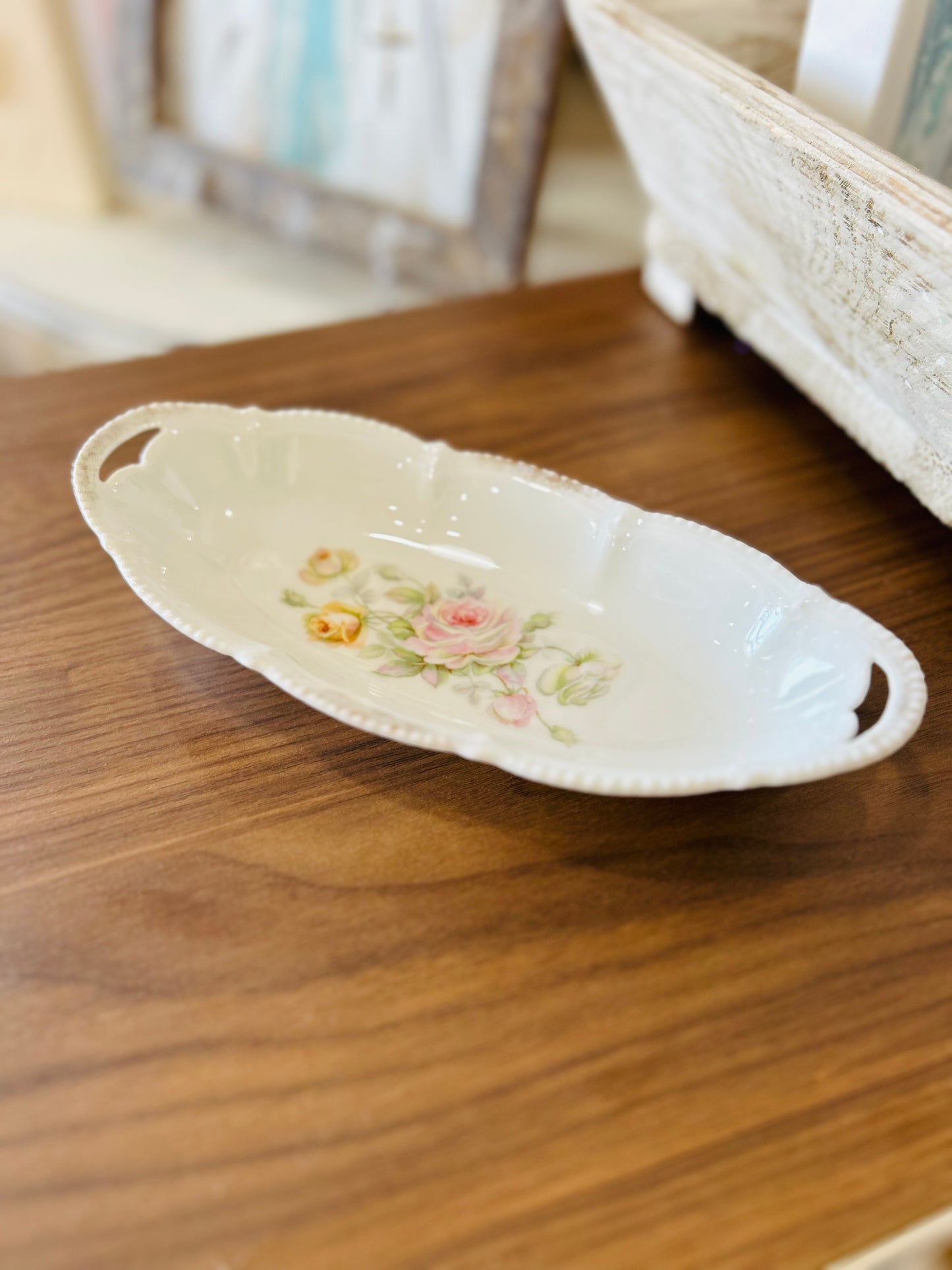 Old Mill Floral Dish
