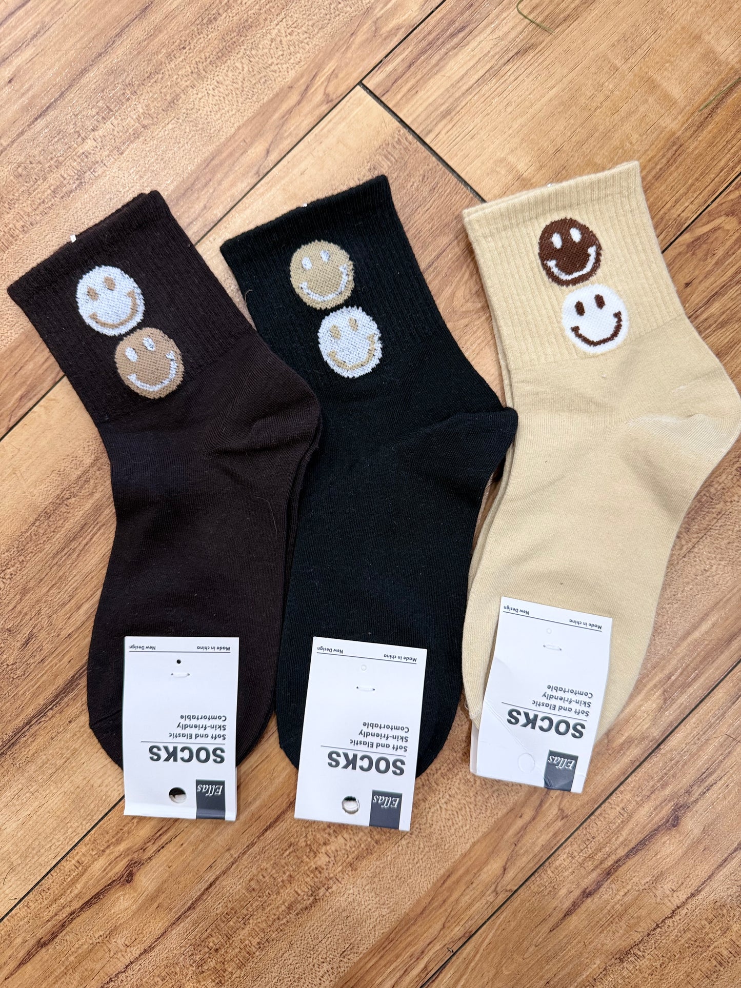 Ella's Smiley Crew Socks