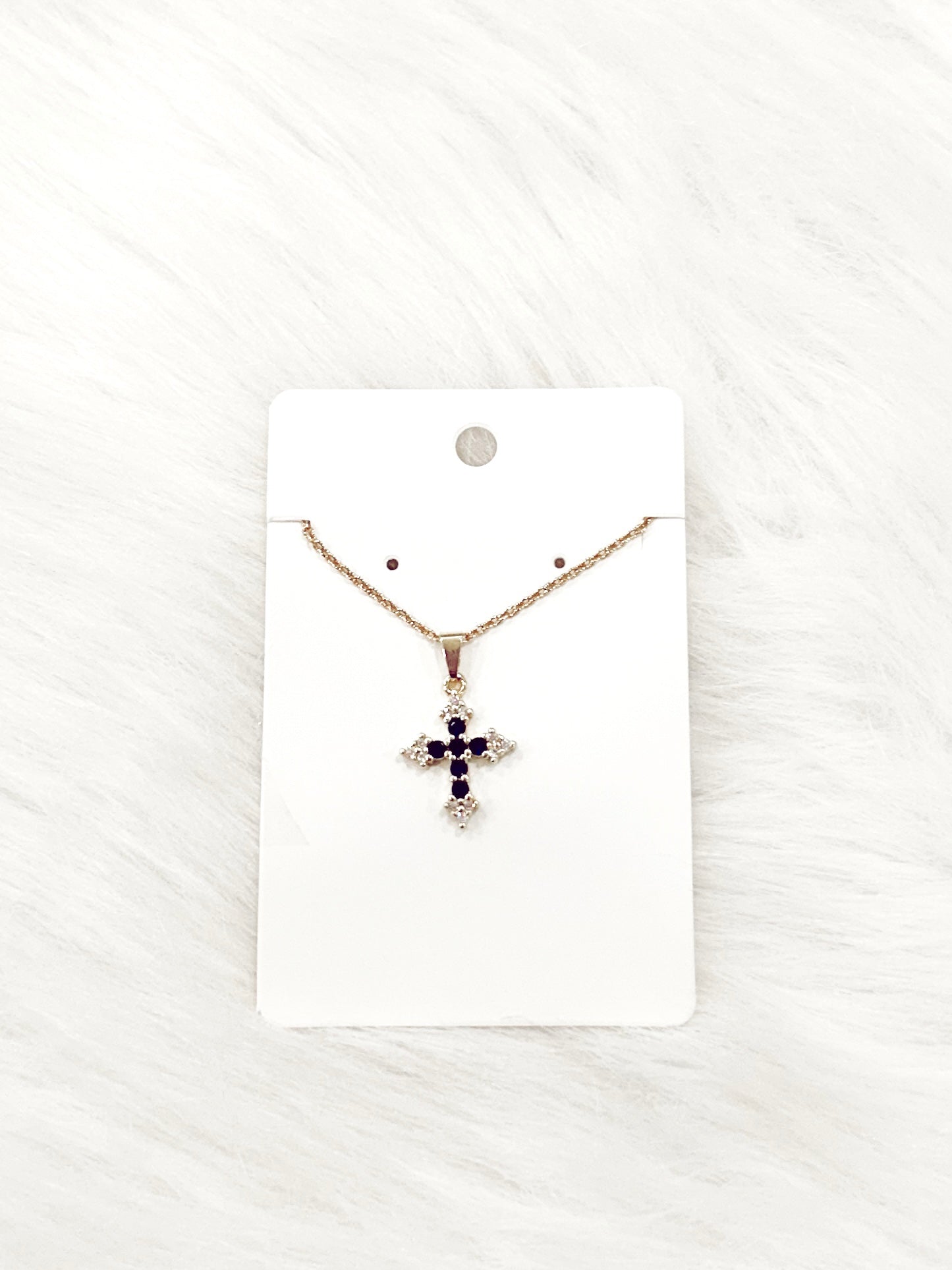 Sapphire Cross Necklace