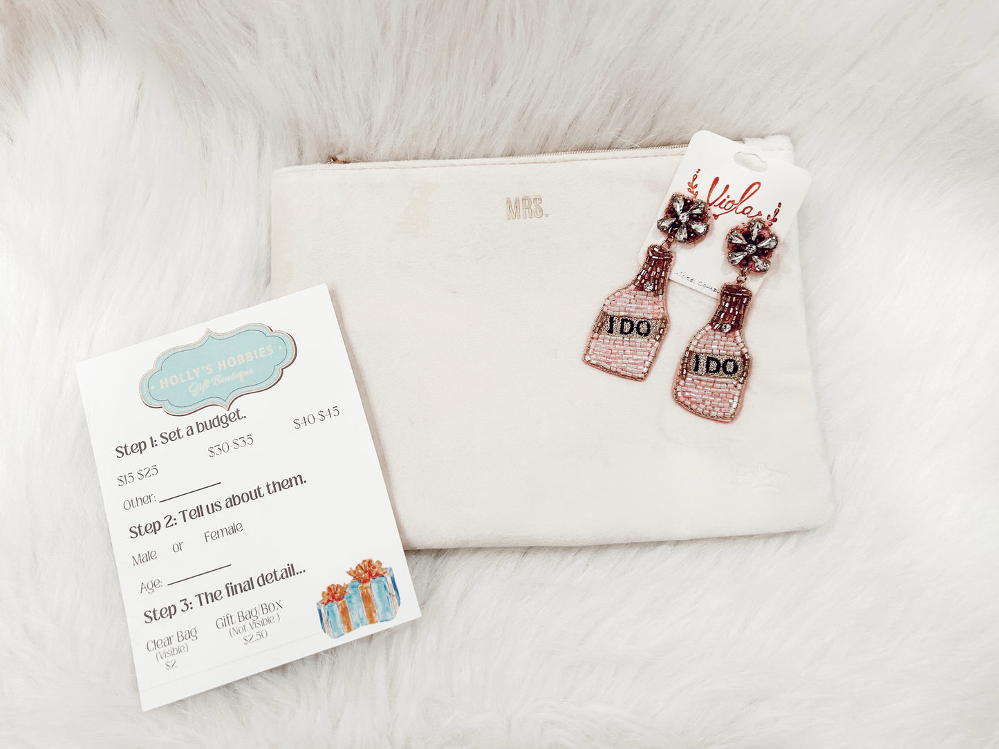 MRS Cosmetic Bag Soft White/Gld